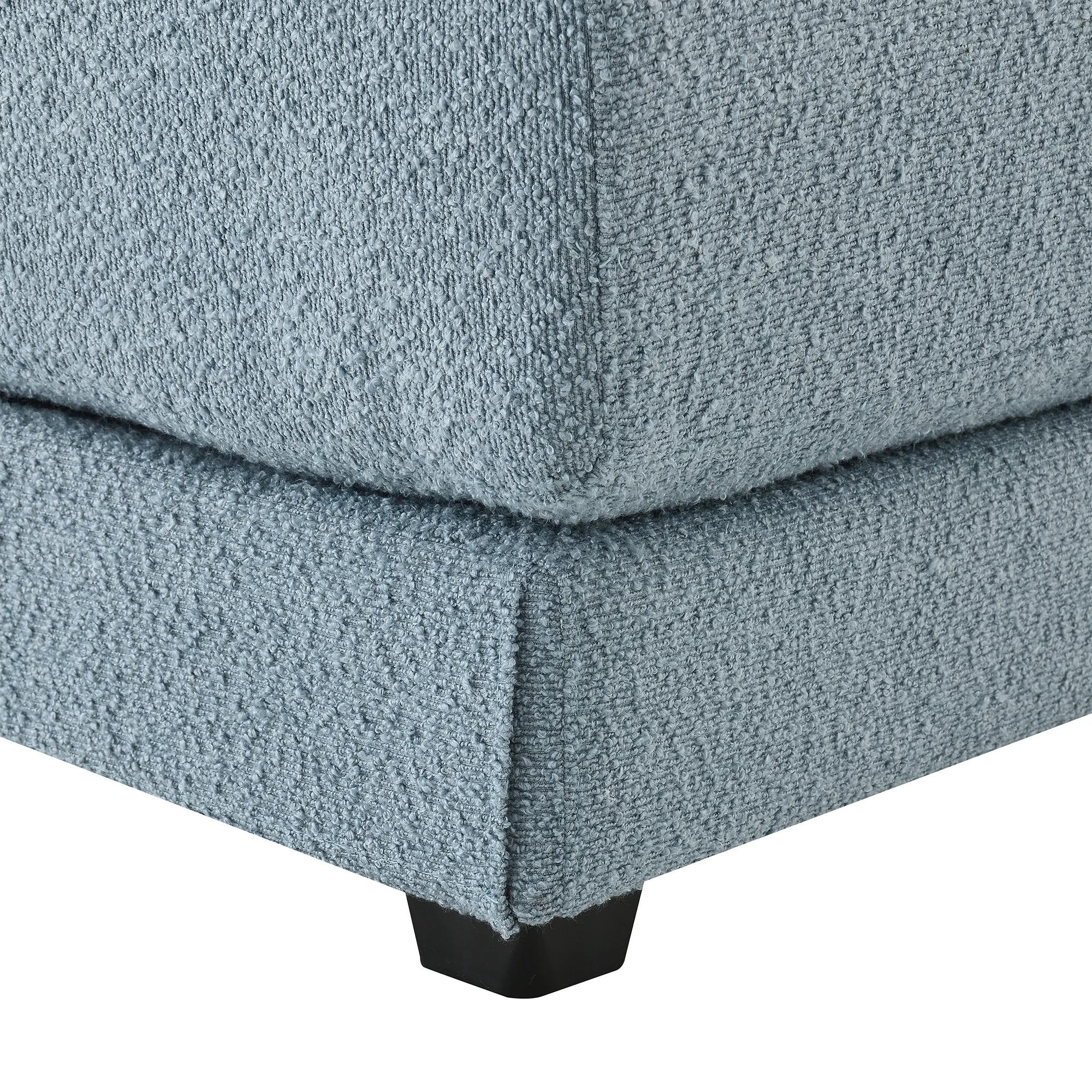 L Shape Couch, Deep Seat Sectional Sofa with Reversible Chaise, Blue