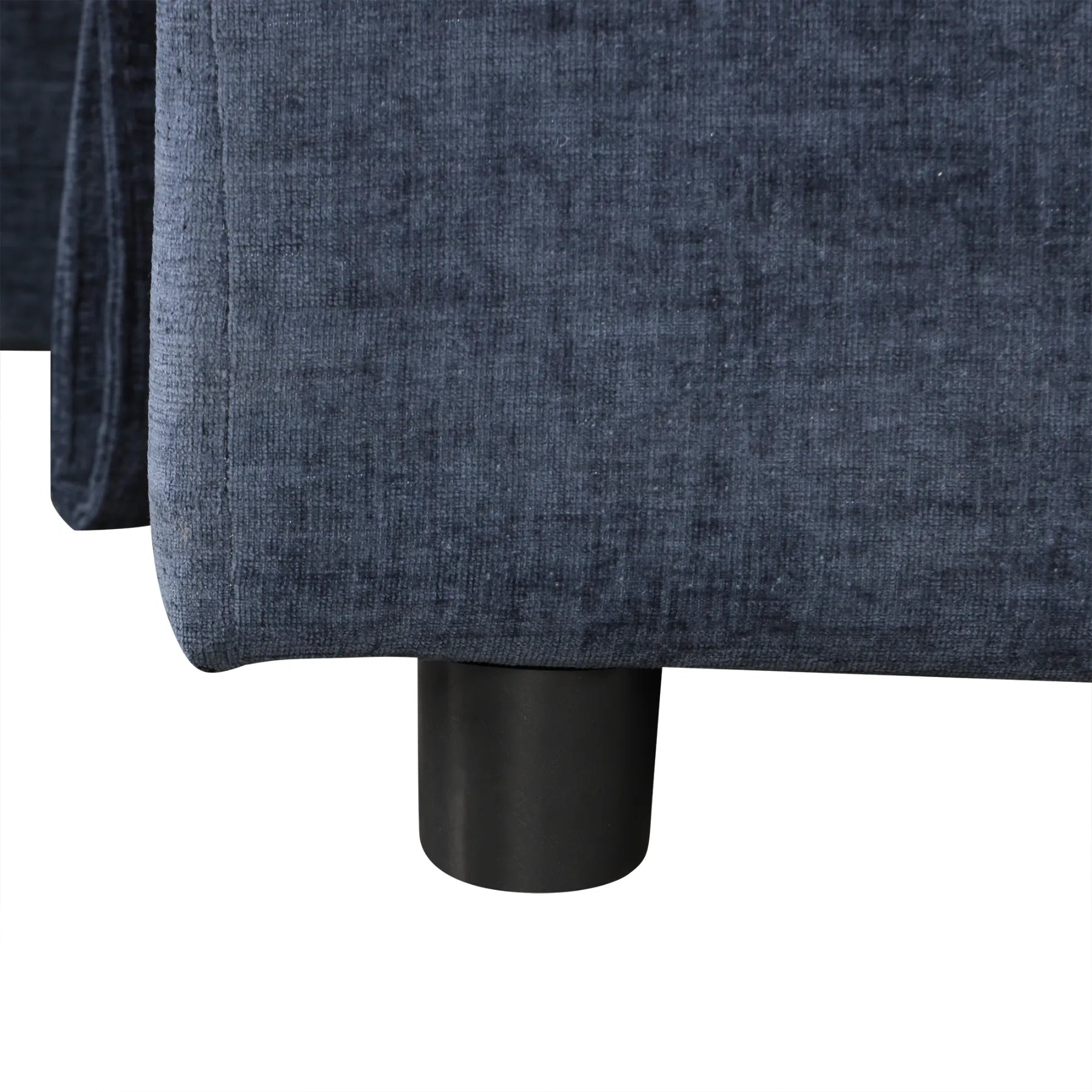 Sleeper Sectional, Sofa L Shape, Couch with Ottoman and Storage, Blue
