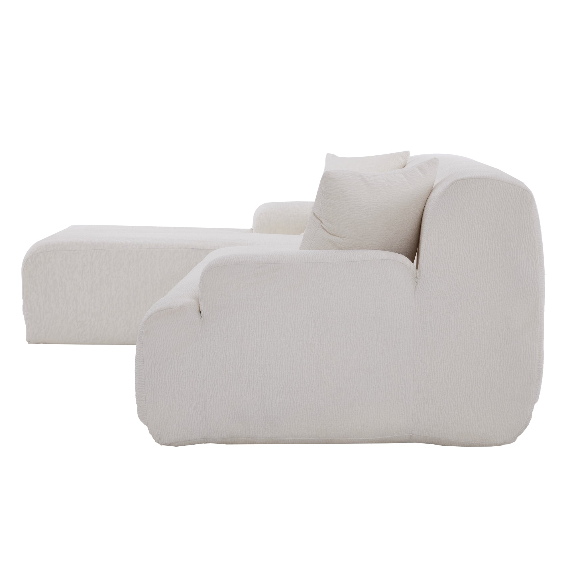 Modular Couch, L-Shaped Sofa with Chaise, Beige