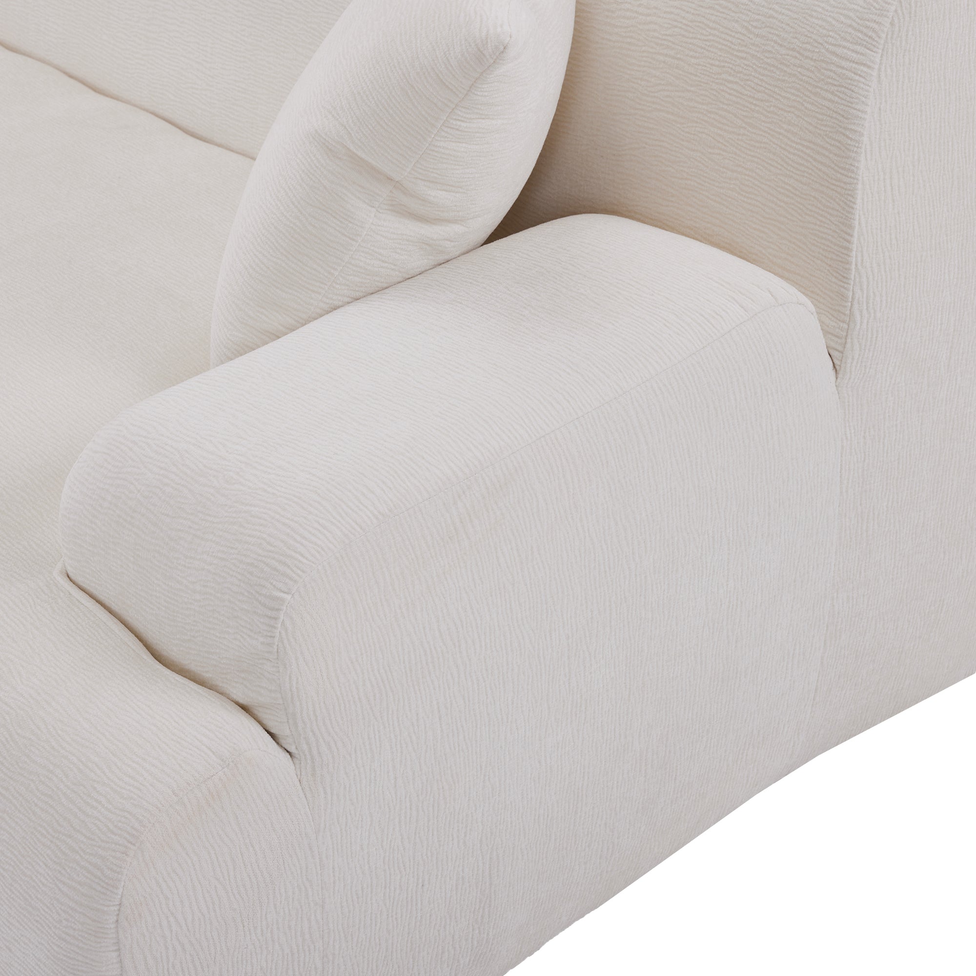 Modular Couch, L-Shaped Sofa with Chaise, Beige