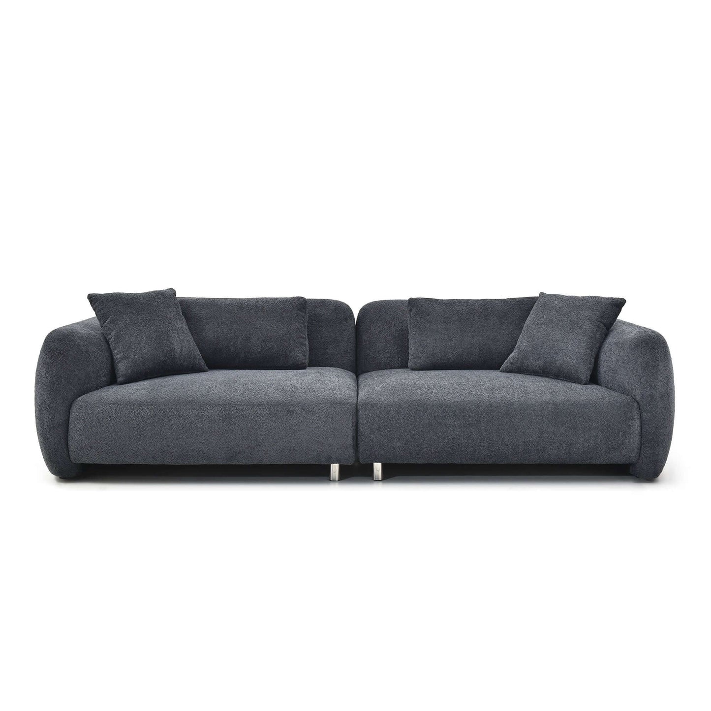 Cloud Couch, Premium Oversized Sofa with Teddy Bouclé, Black