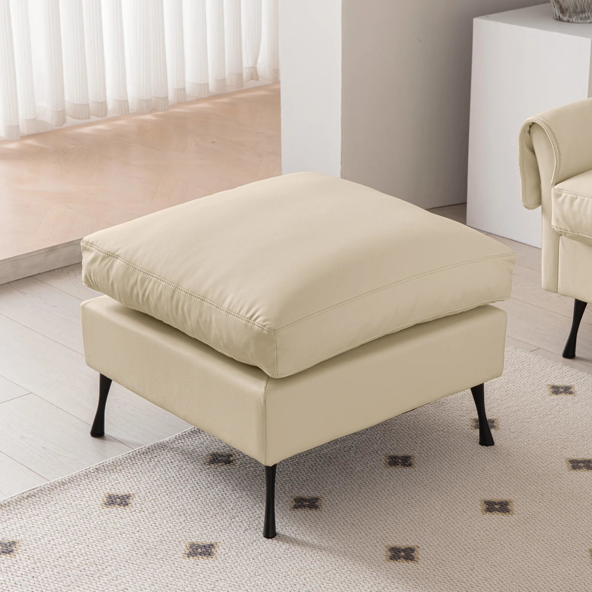 Louie Couch L-Shape, Sofa With Chaise Lounge - Beige