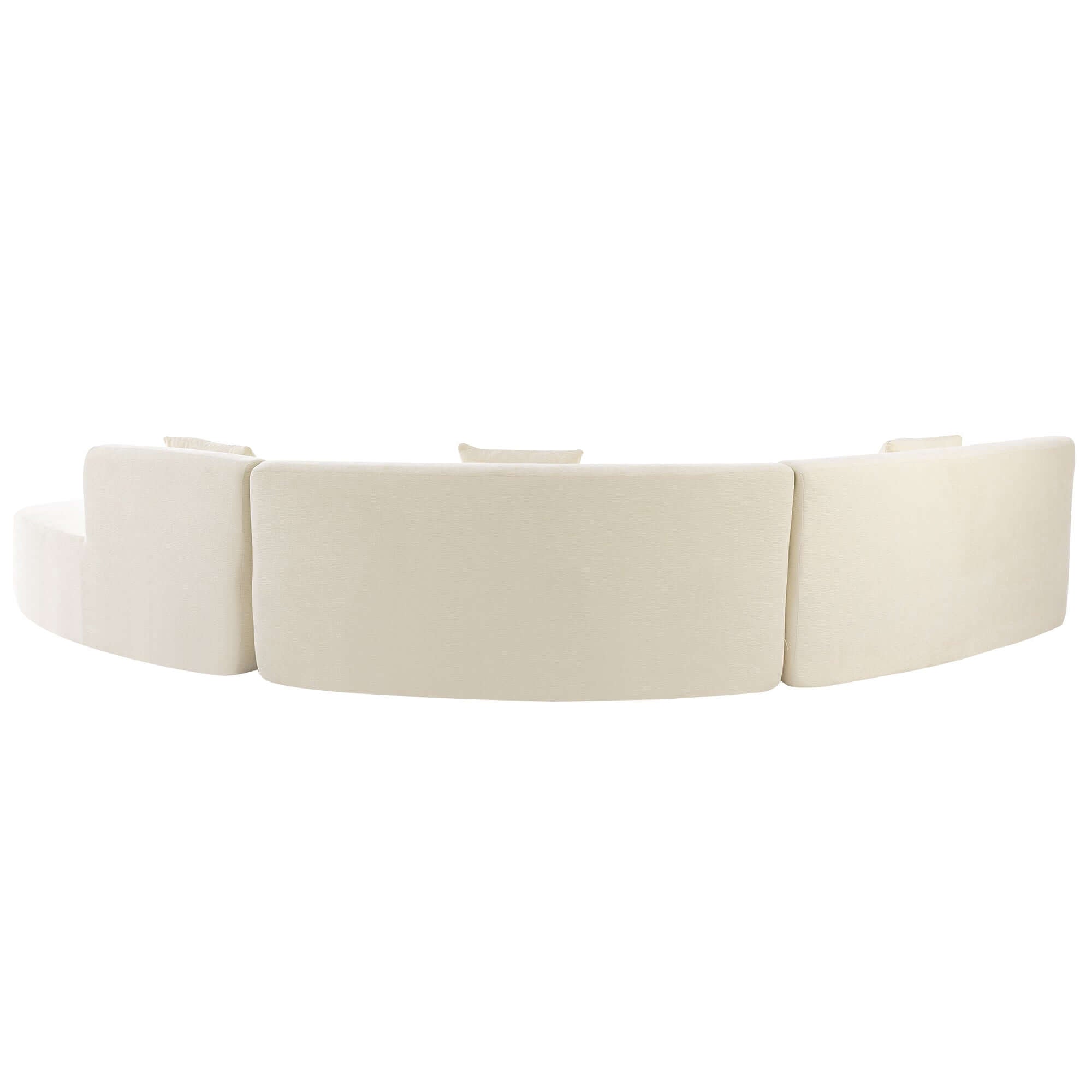 Curved Sofa, Modern Large Sectional Couch - Beige