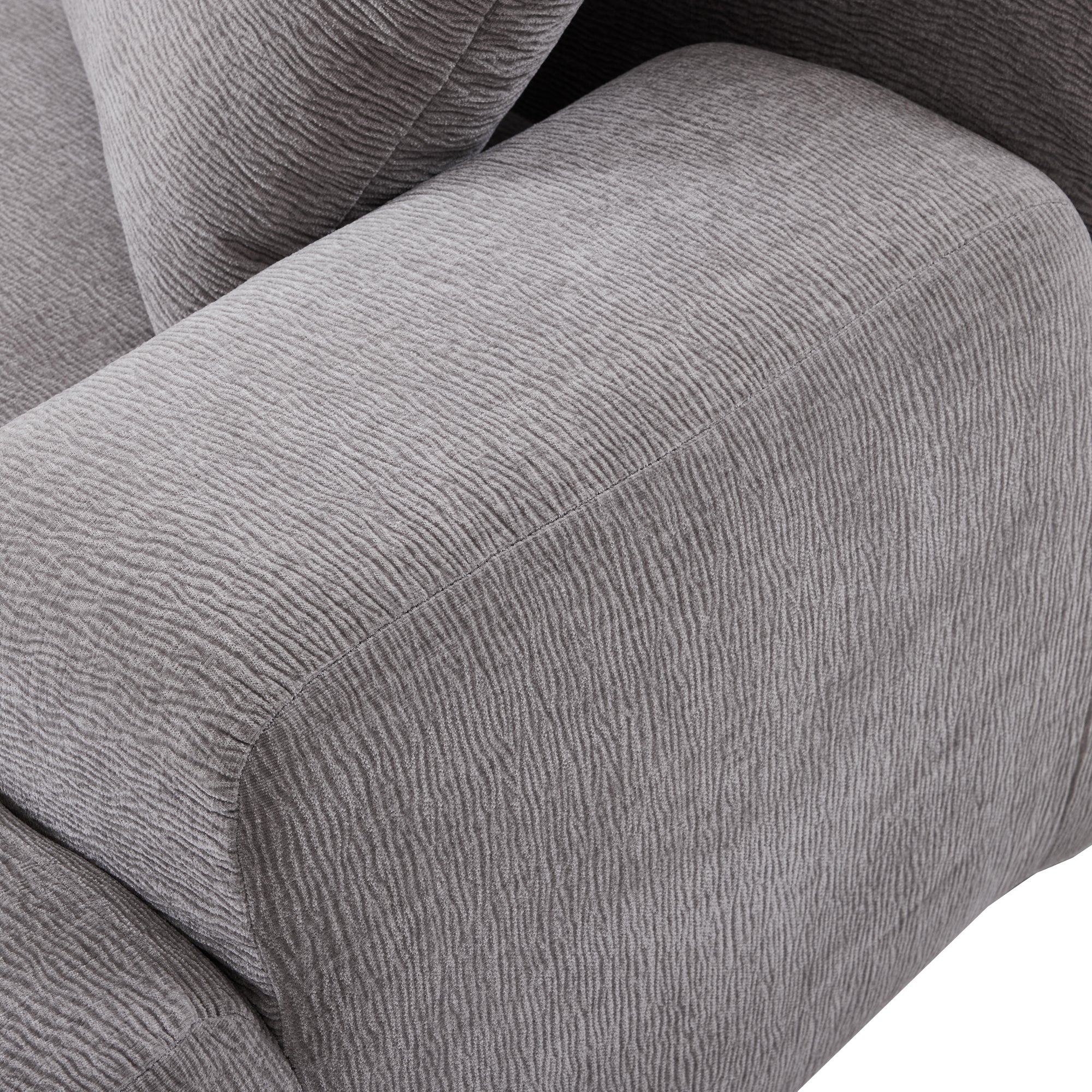 Modular Couch, L-Shaped Sofa with Chaise, Grey