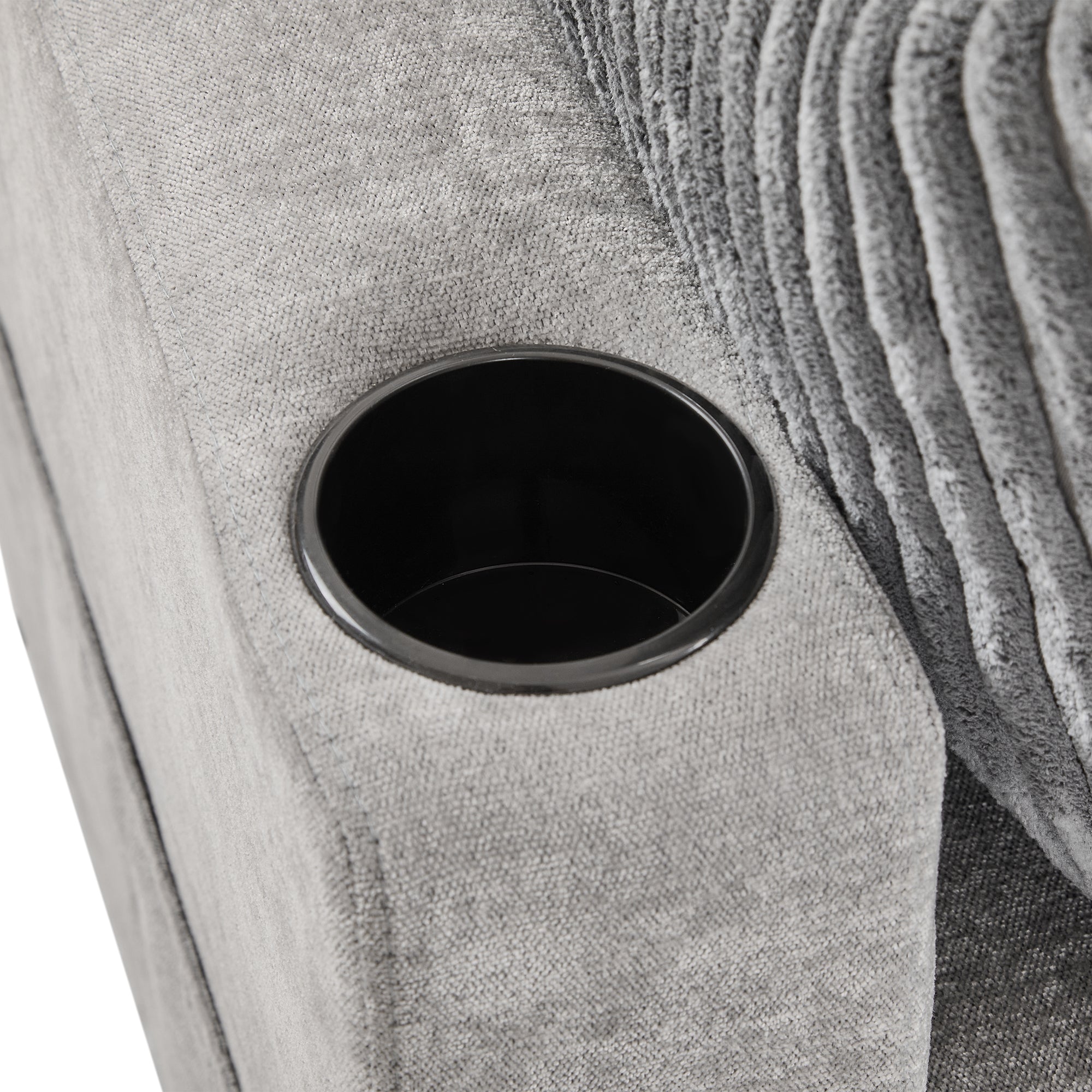 Corduroy Couch with Chaise Sleeper, Sectional Sofa Pull-Out, Grey