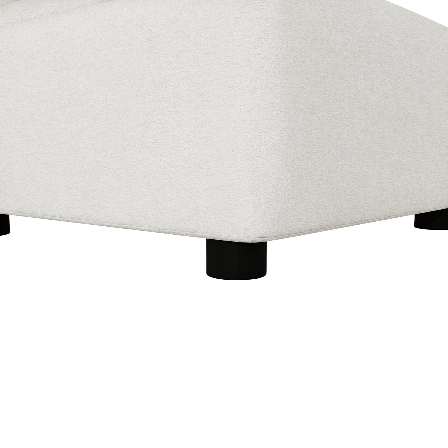 Modern U Shaped Sectional, Modular Comfy Couch with Ottoman, Beige