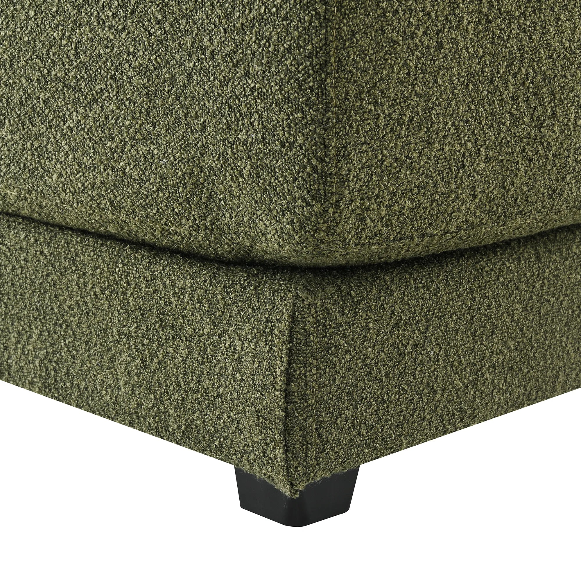 L Shape Couch, Deep Seat Sectional Sofa with Reversible Chaise, Green