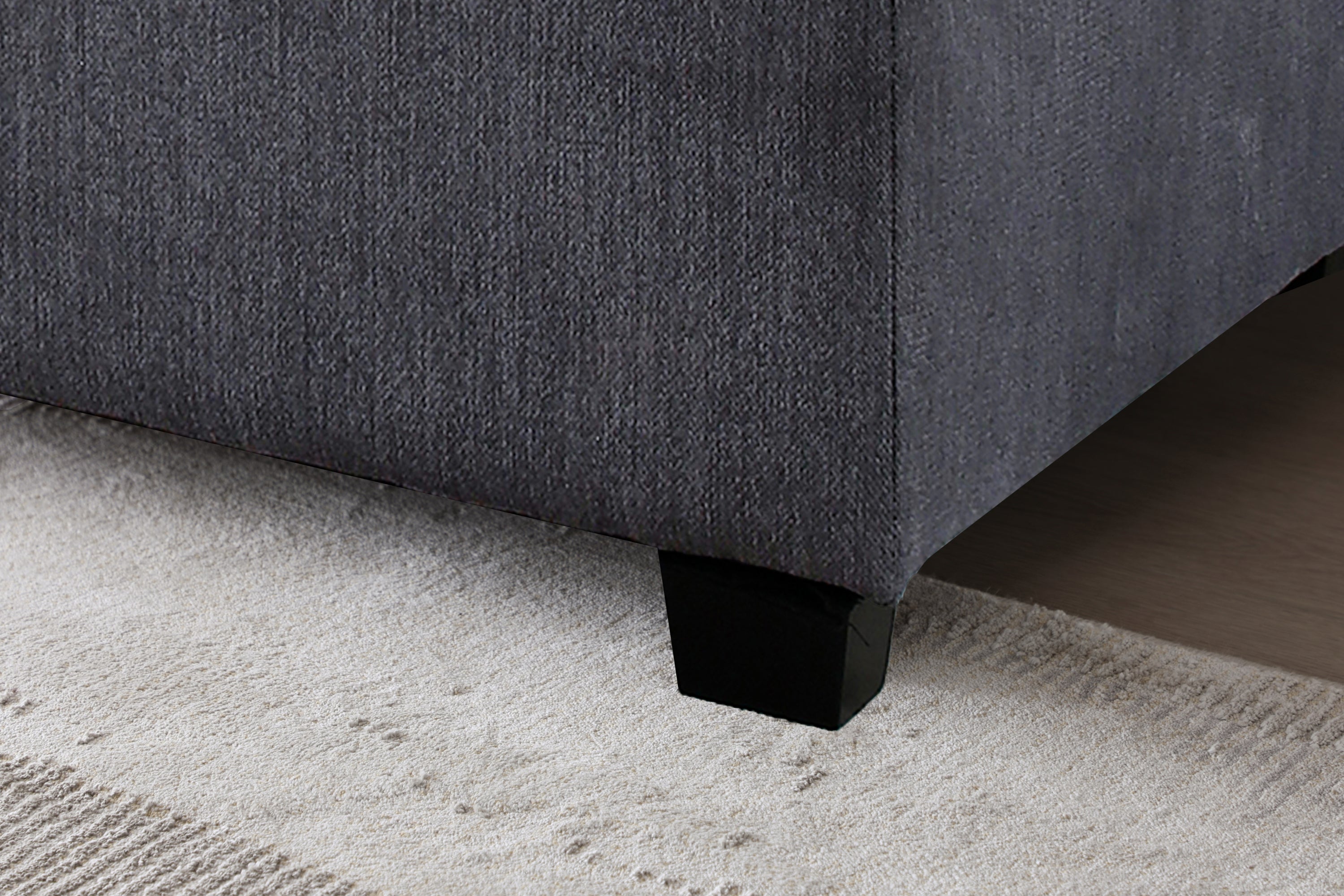 Plush Modular Sectional Sofa, L-Shaped Couch with Ottoman, Gray