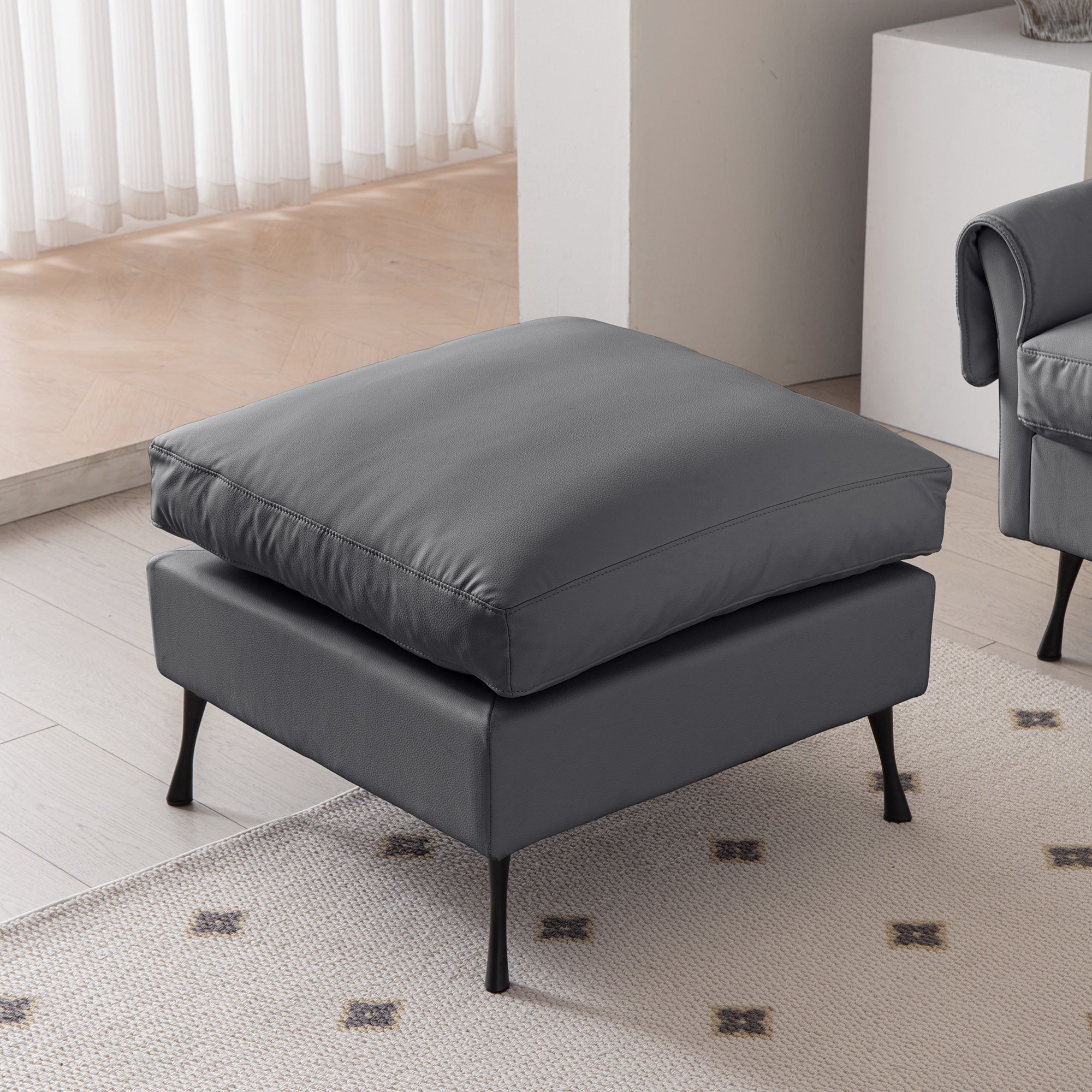 Louie Couch L-Shape, Sofa With Chaise Lounge - Gray