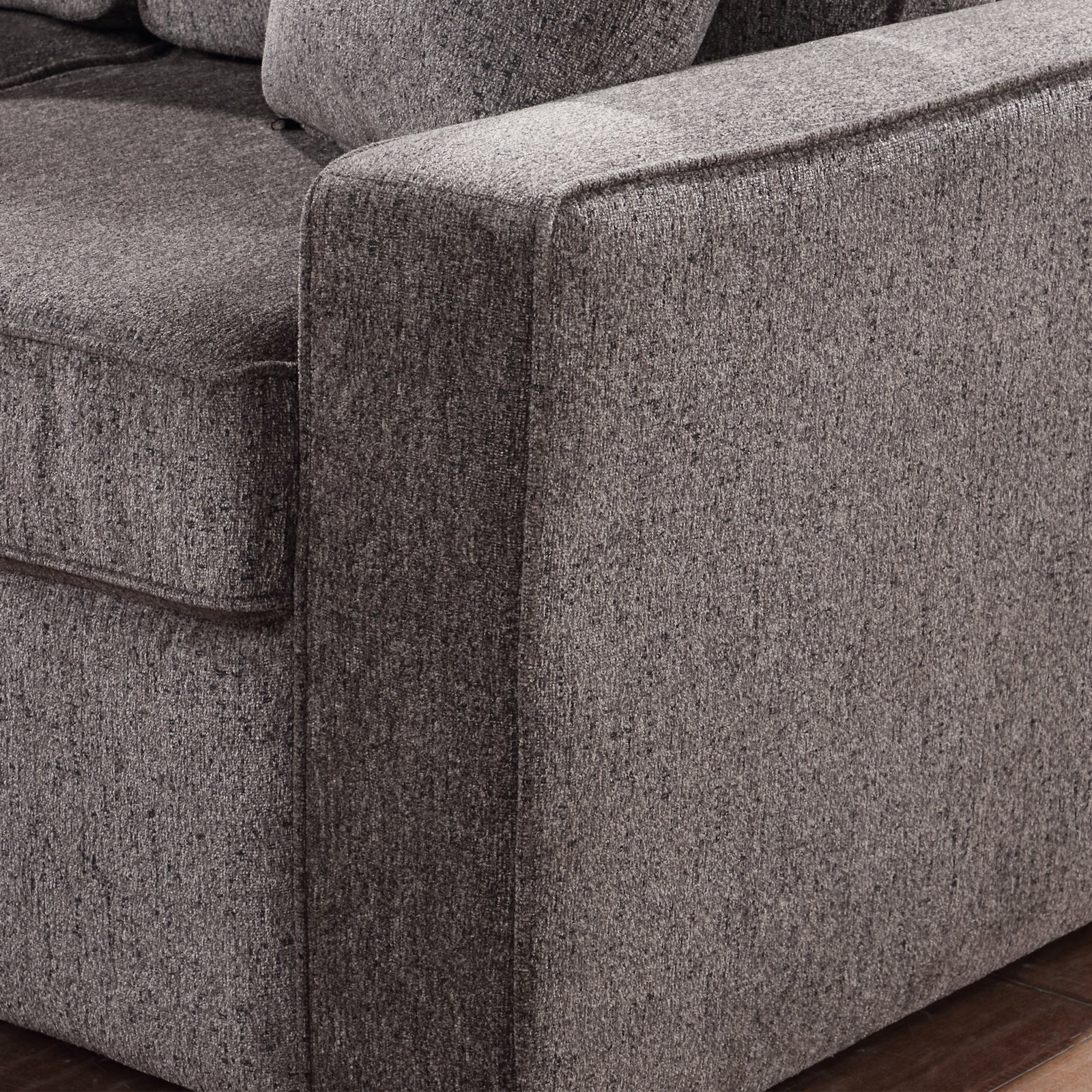 Louie Sleeper Sectional, Couch L Shape - Brown