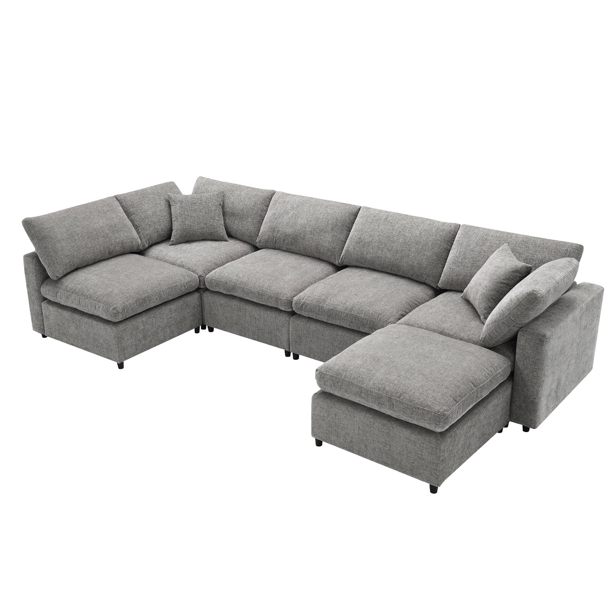Cloud Couch Sectional | Modular L Shaped Sofa with Ottoman