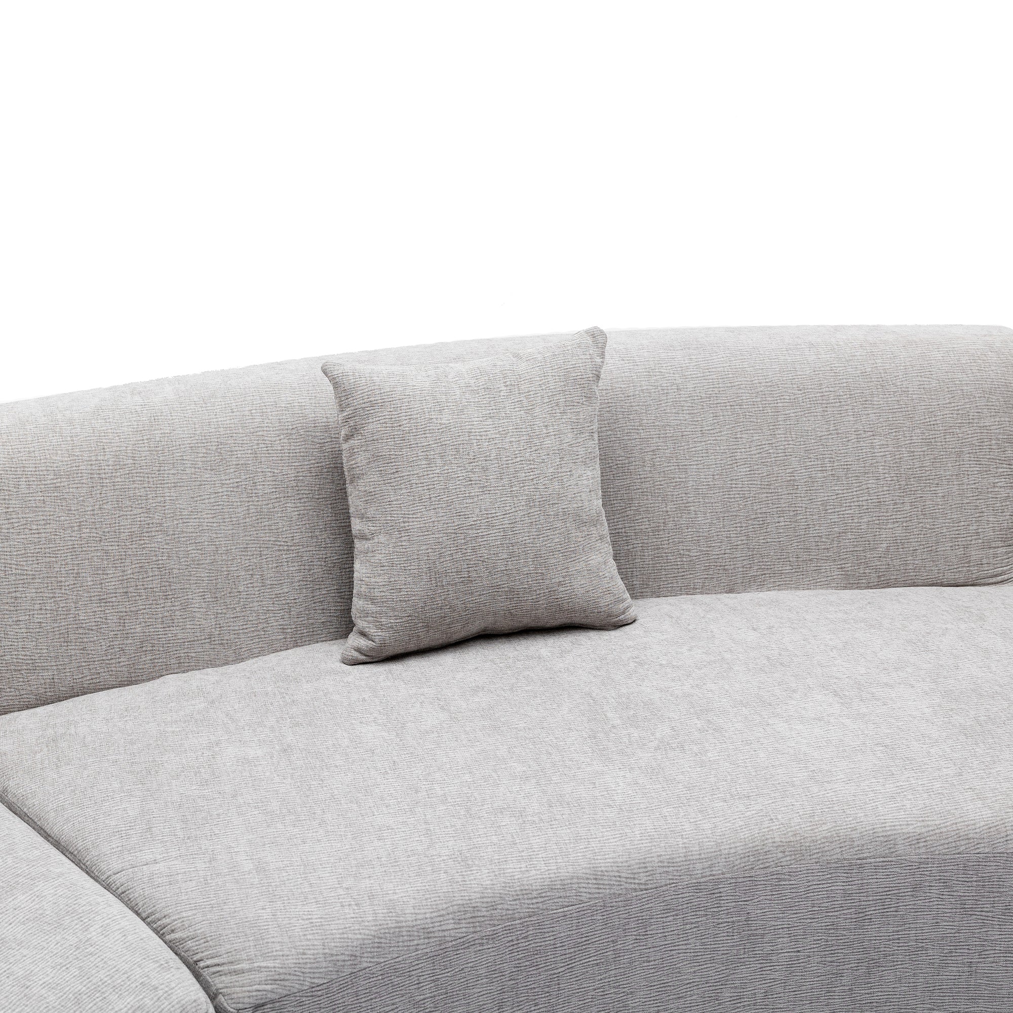 Curved Sofa, Modern Large Sectional Couch - Gray