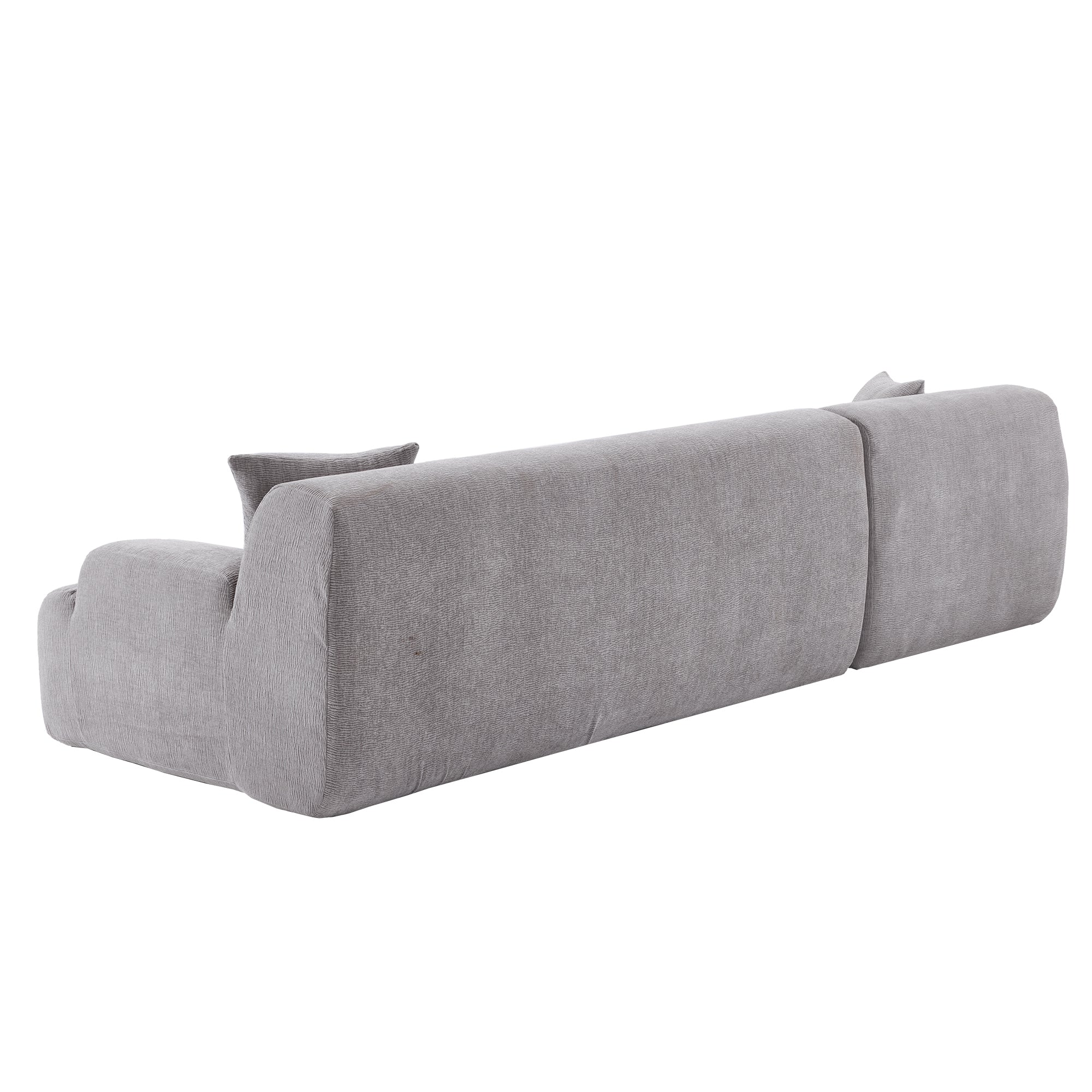 Modular Couch, L-Shaped Sofa with Chaise, Grey