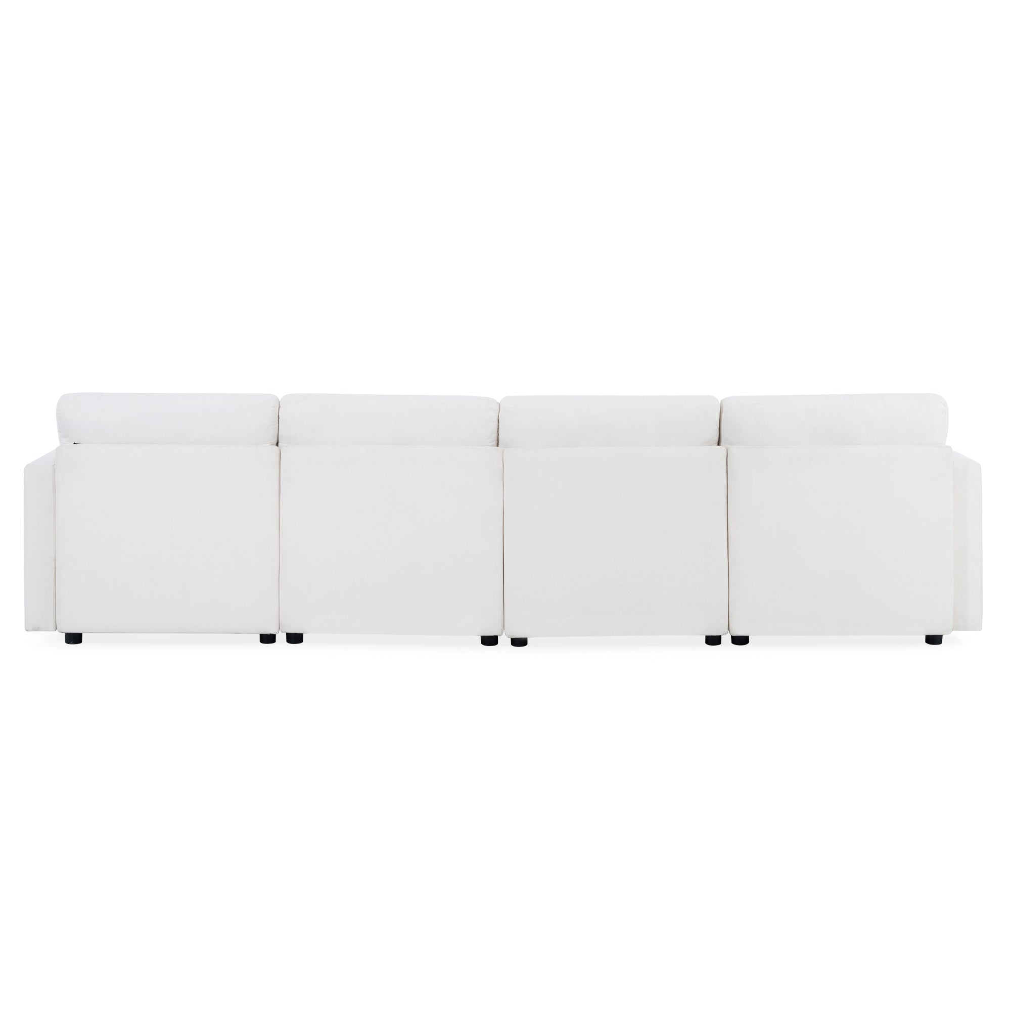 Large Sectional Couch with Storage, Sofa with Chaise- Beige