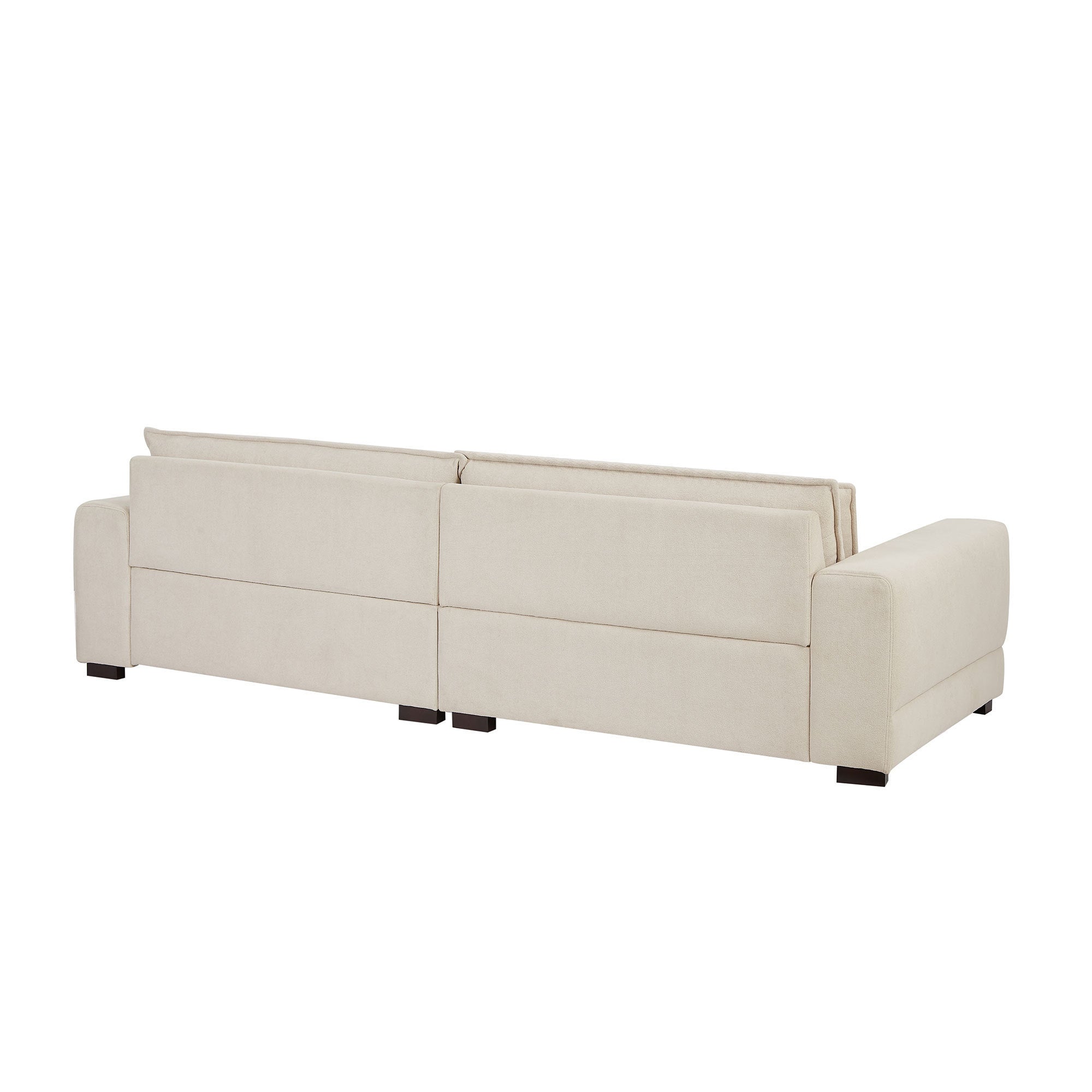 Oversized 3 Seater Deep Sofa, Pillow Top Couch, Beige