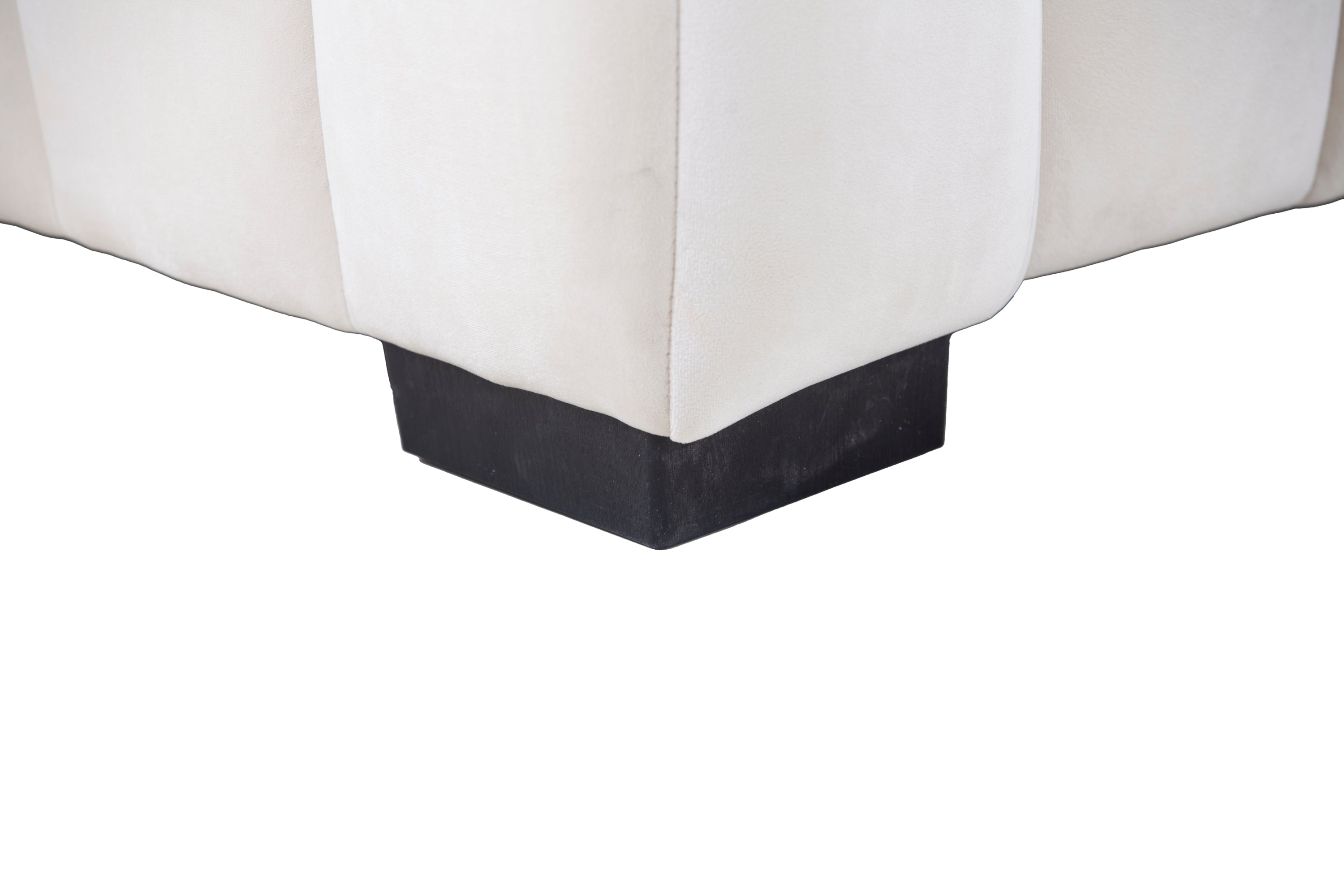 Modern Sofa Sectional, Large Velvet Couch with Left Chaise, Beige