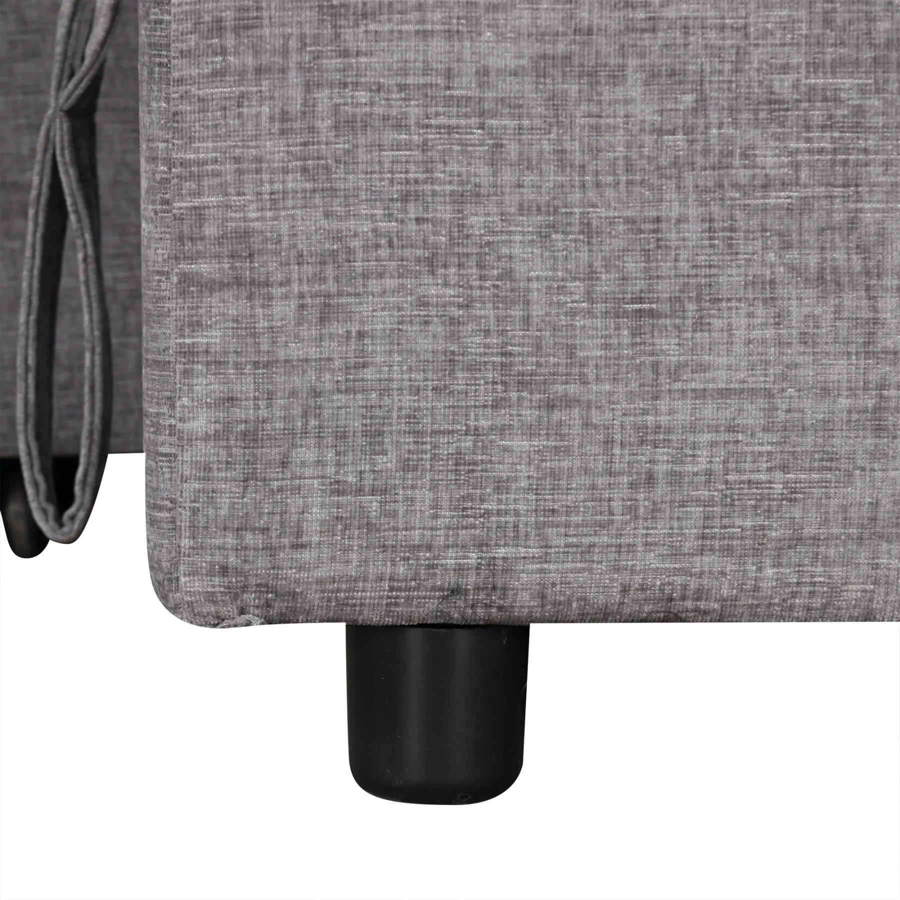 Sleeper Sectional, Sofa L Shape, Couch with Ottoman and Storage, Gray