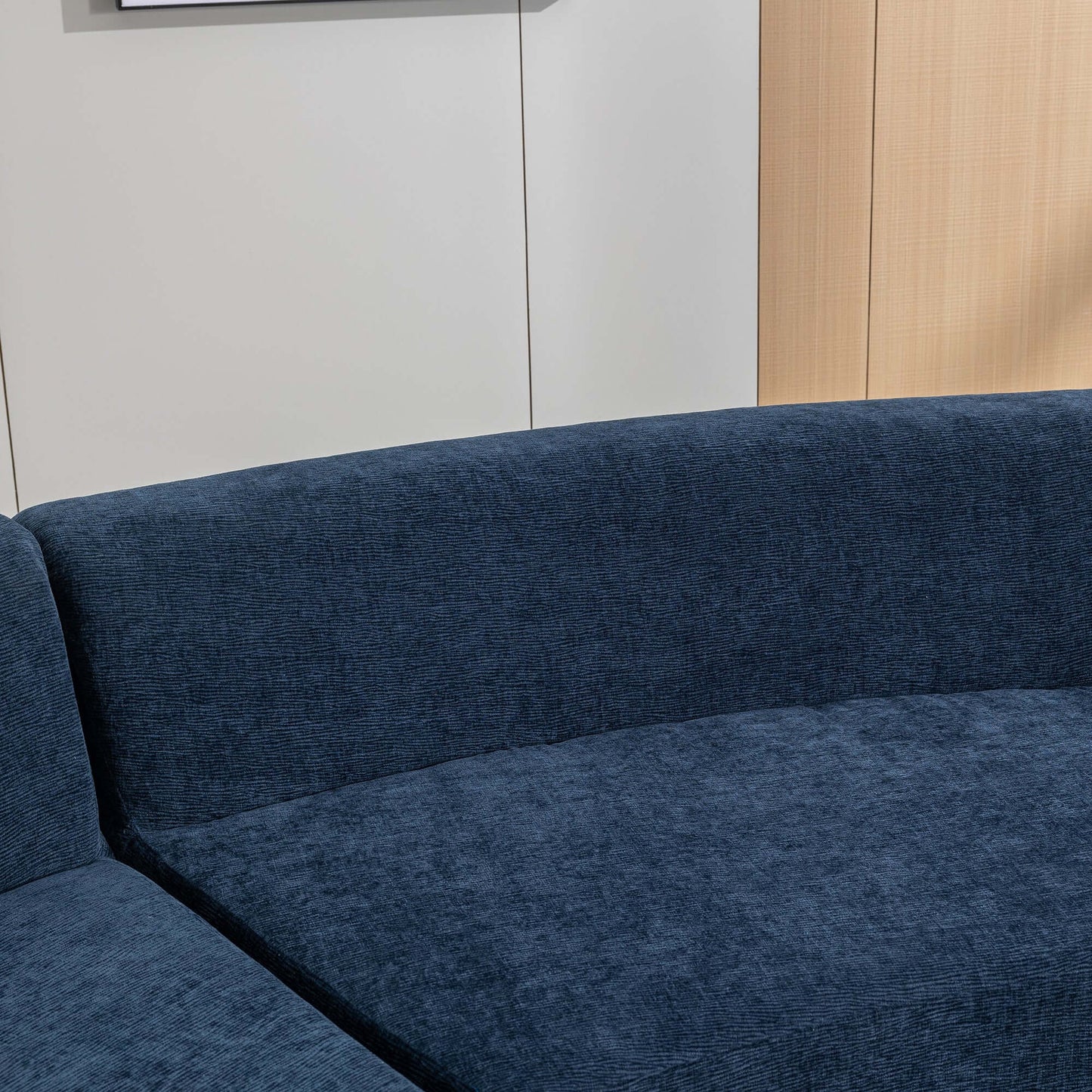 Curved Sofa, Modern Large Sectional Couch - Blue