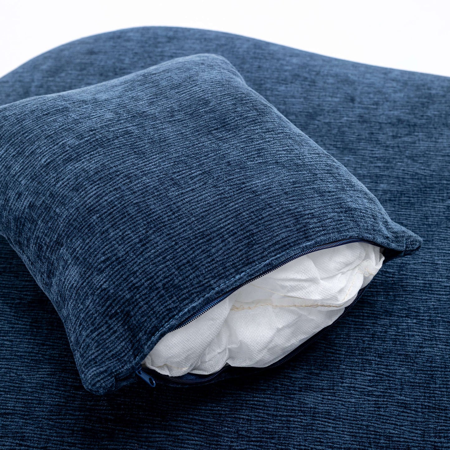 Curved Sofa, Modern Large Sectional Couch - Blue