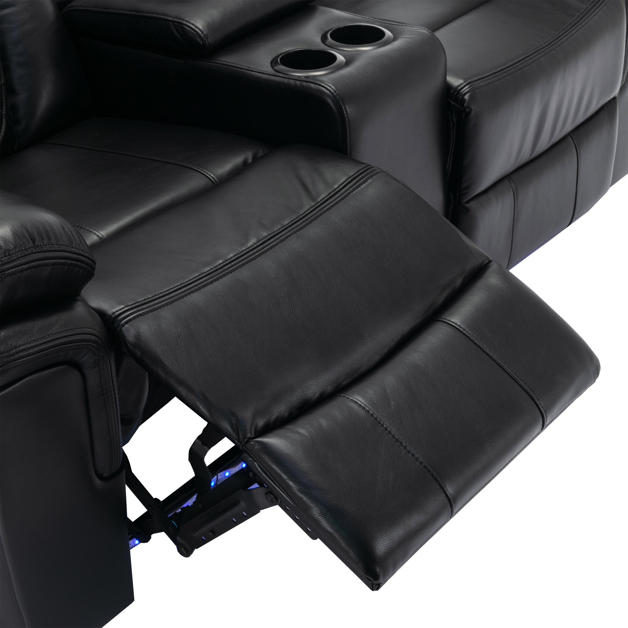 Louie Luxury Recliner Sofa Set, Home Theater Seating with LED Lights