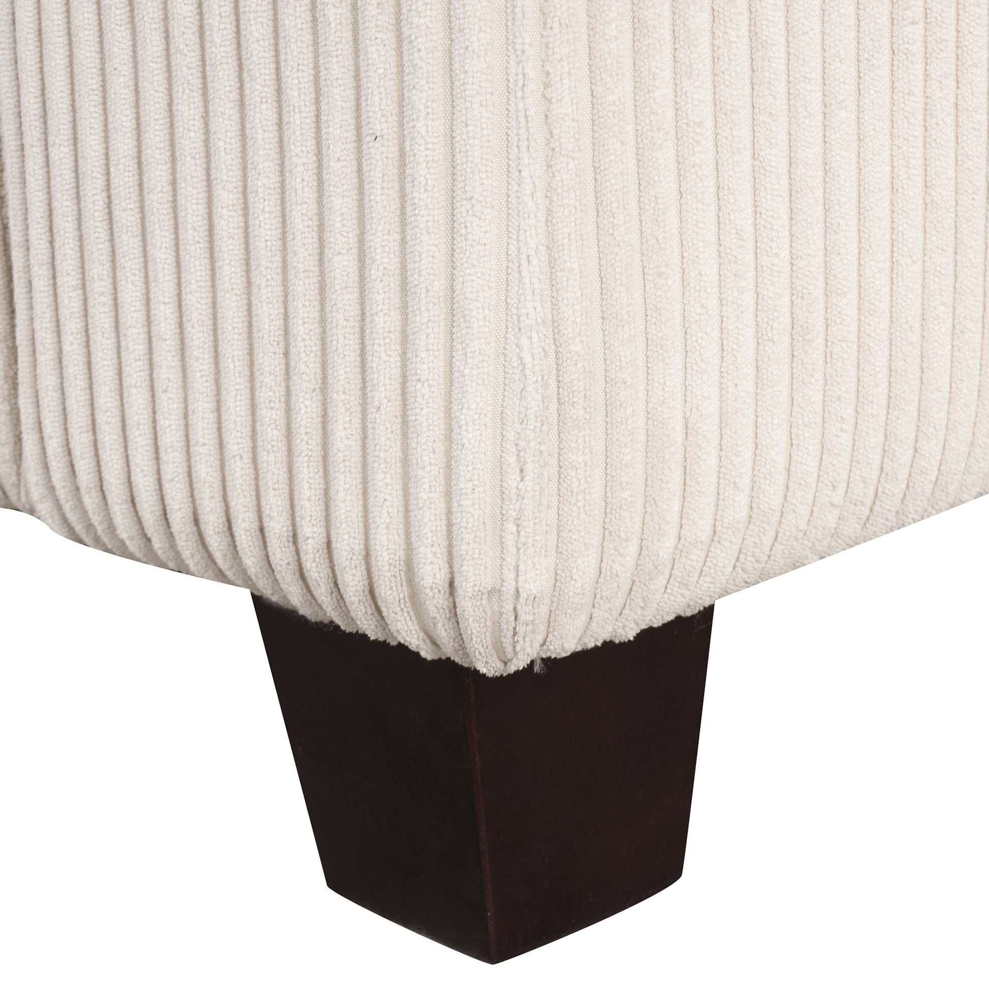 Louie Modular Sectional Sofa, Corduroy Couch with Ottoman - Beige