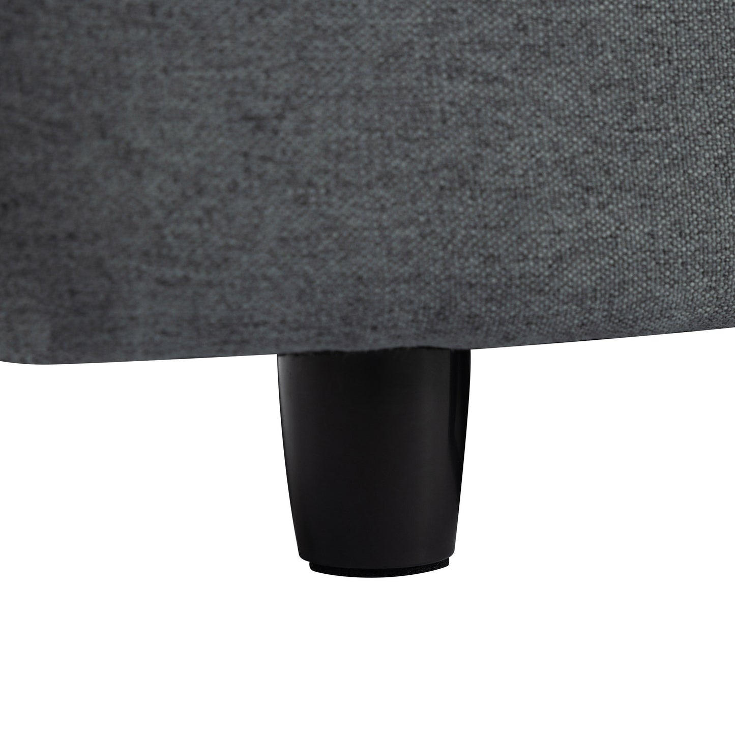 Louie Grey Sectional Couch, Sofa with Ottoman