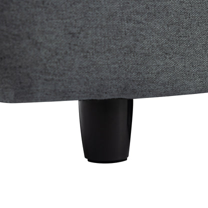 Louie Grey Sectional Couch, Sofa with Ottoman