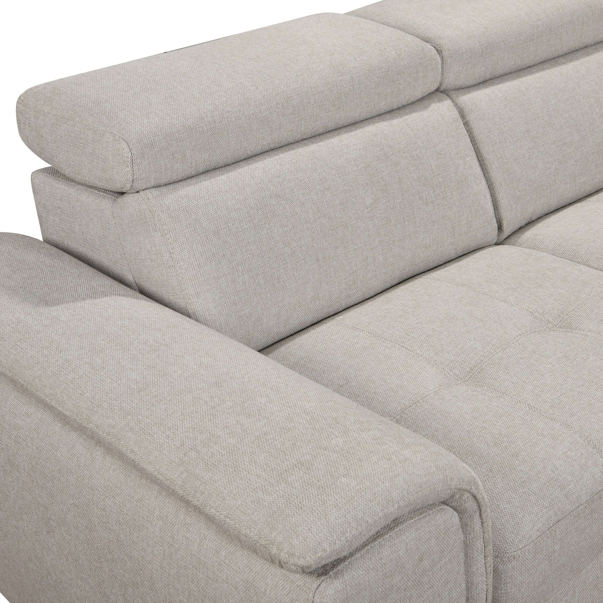 U Shaped 7-seat Sectional with Sofa Bed and Storage Chaise for Living Room - Beige, Gray