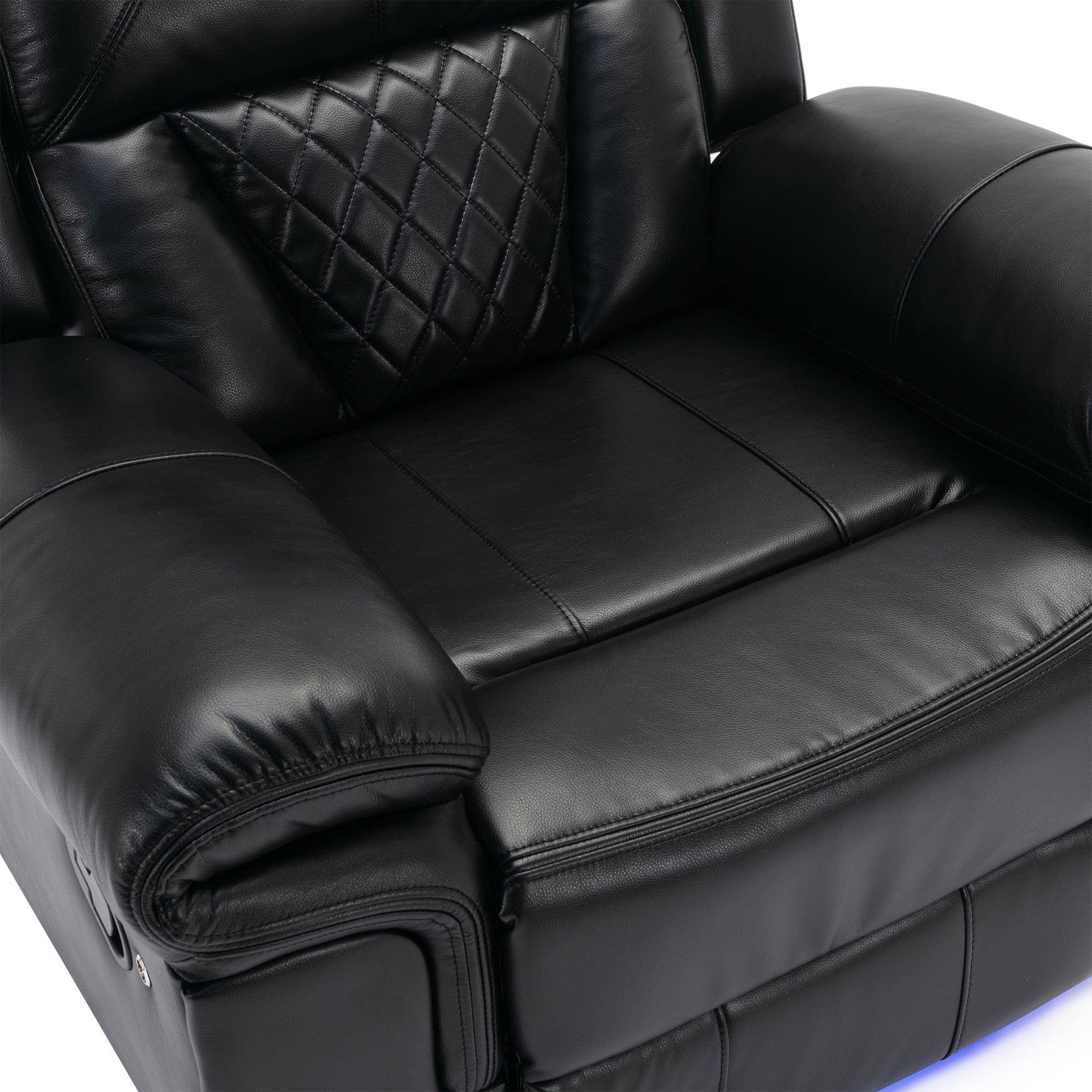 Louie Luxury Recliner Sofa Set, Home Theater Seating with LED Lights