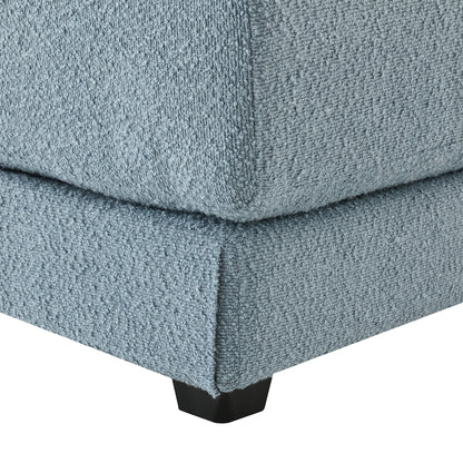 L Shape Couch, Deep Seat Sectional Sofa with Reversible Chaise, Blue
