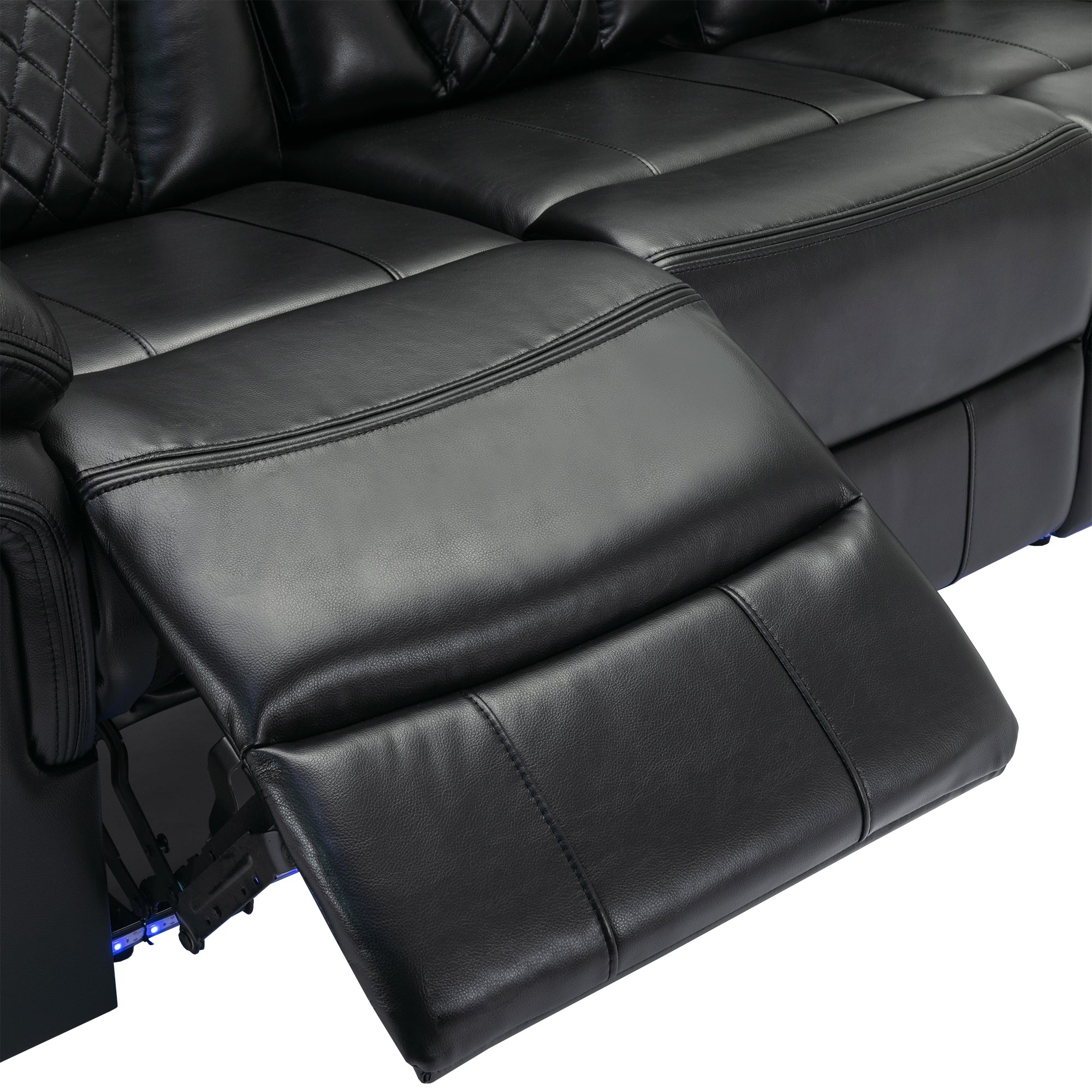 Louie Luxury Recliner Sofa Set, Home Theater Seating with LED Lights