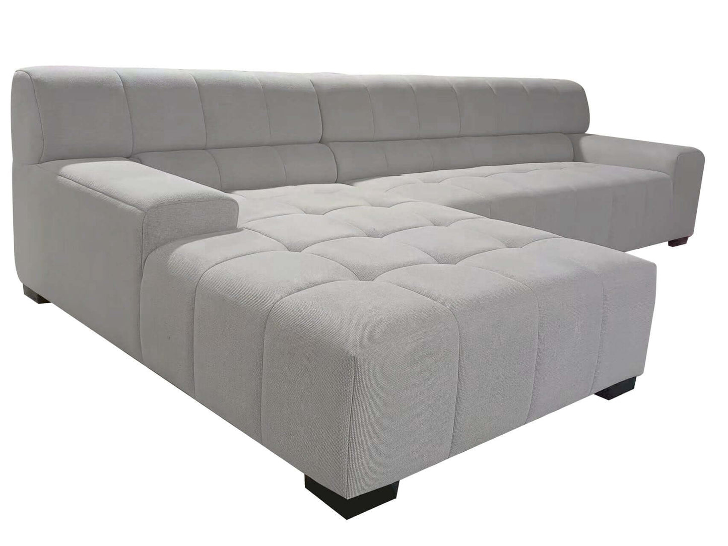 Large Sectional Couch, Sofa with Chaise Lounge - Gray