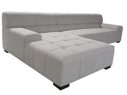 Large Sectional Couch, Sofa with Chaise Lounge - Gray