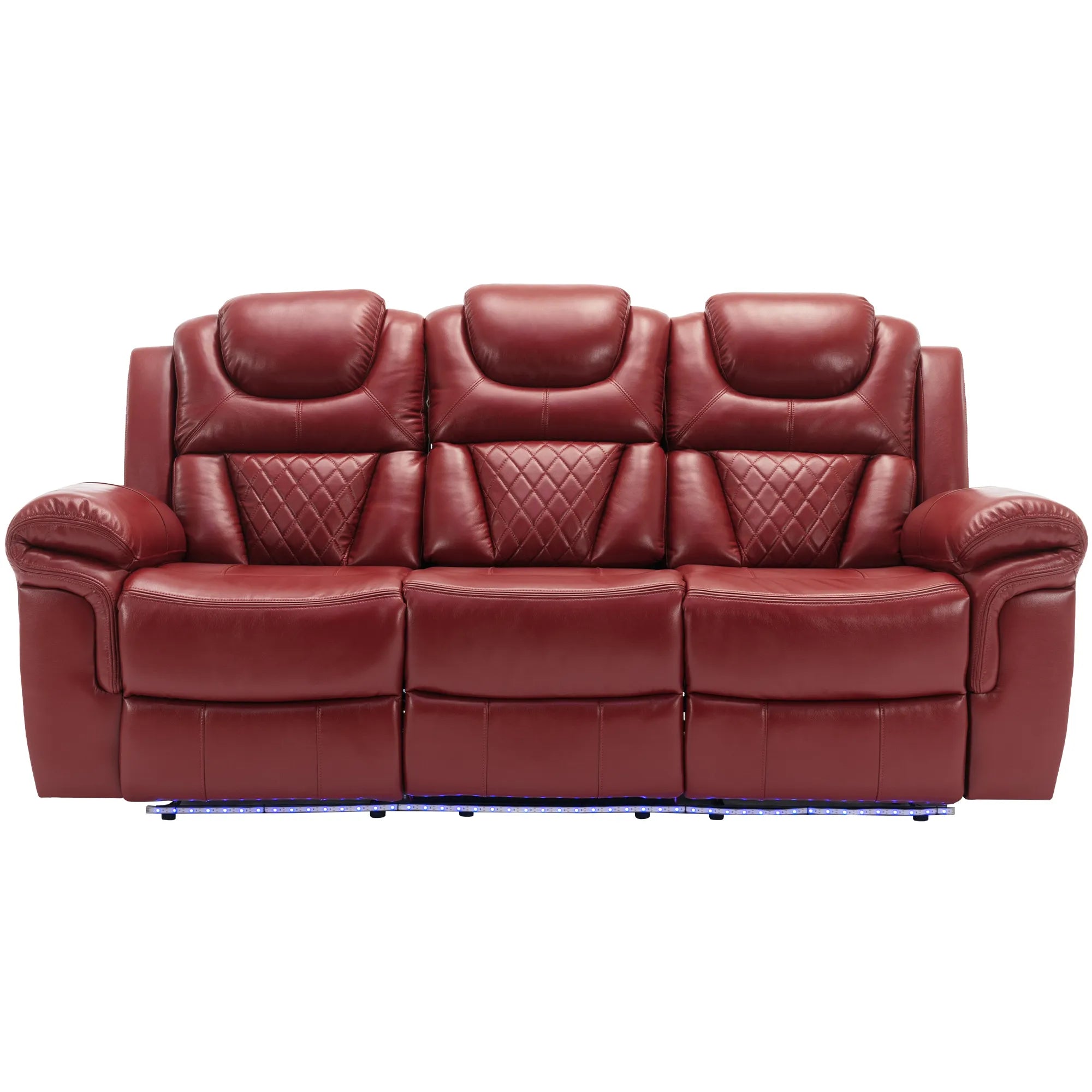 Louie Luxury Recliner Sofa Set, Home Theater Seating with LED Lights