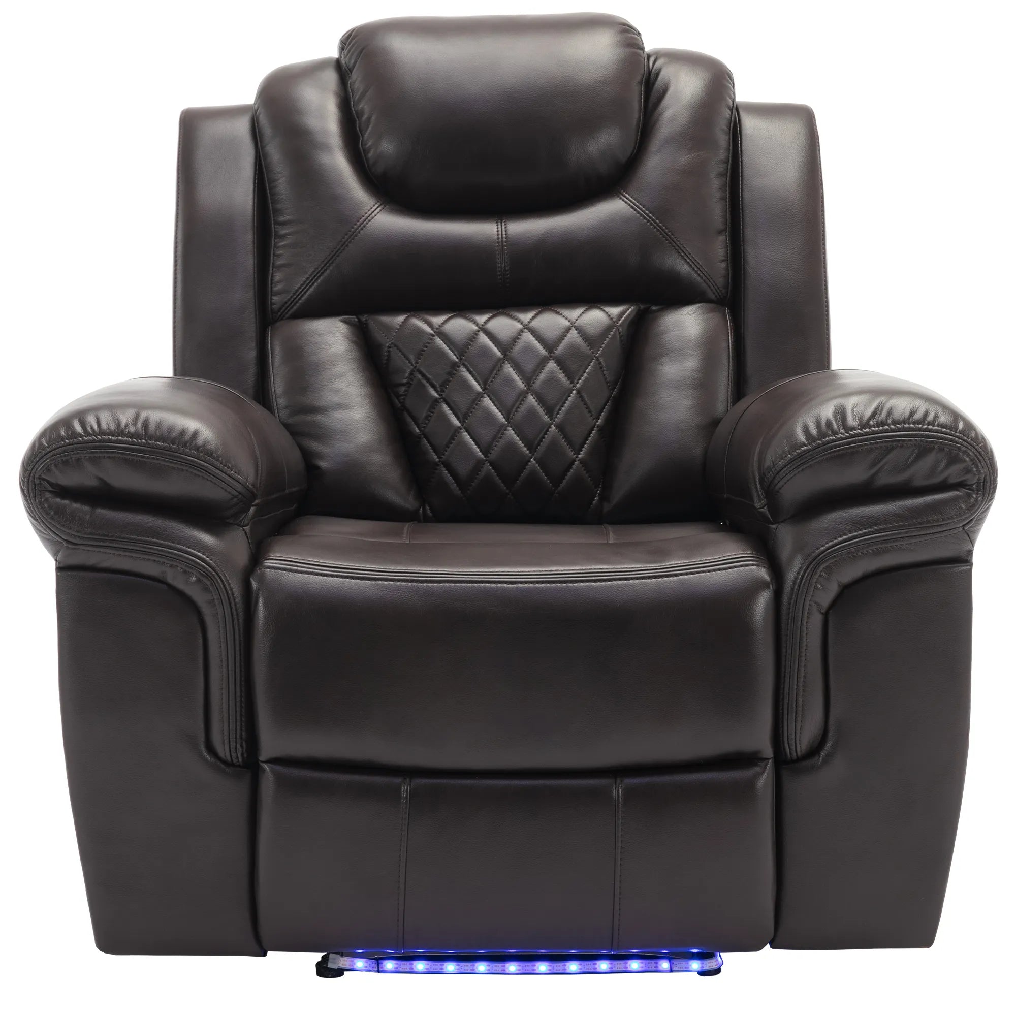 Louie Luxury Recliner Sofa Set, Home Theater Seating with LED Lights