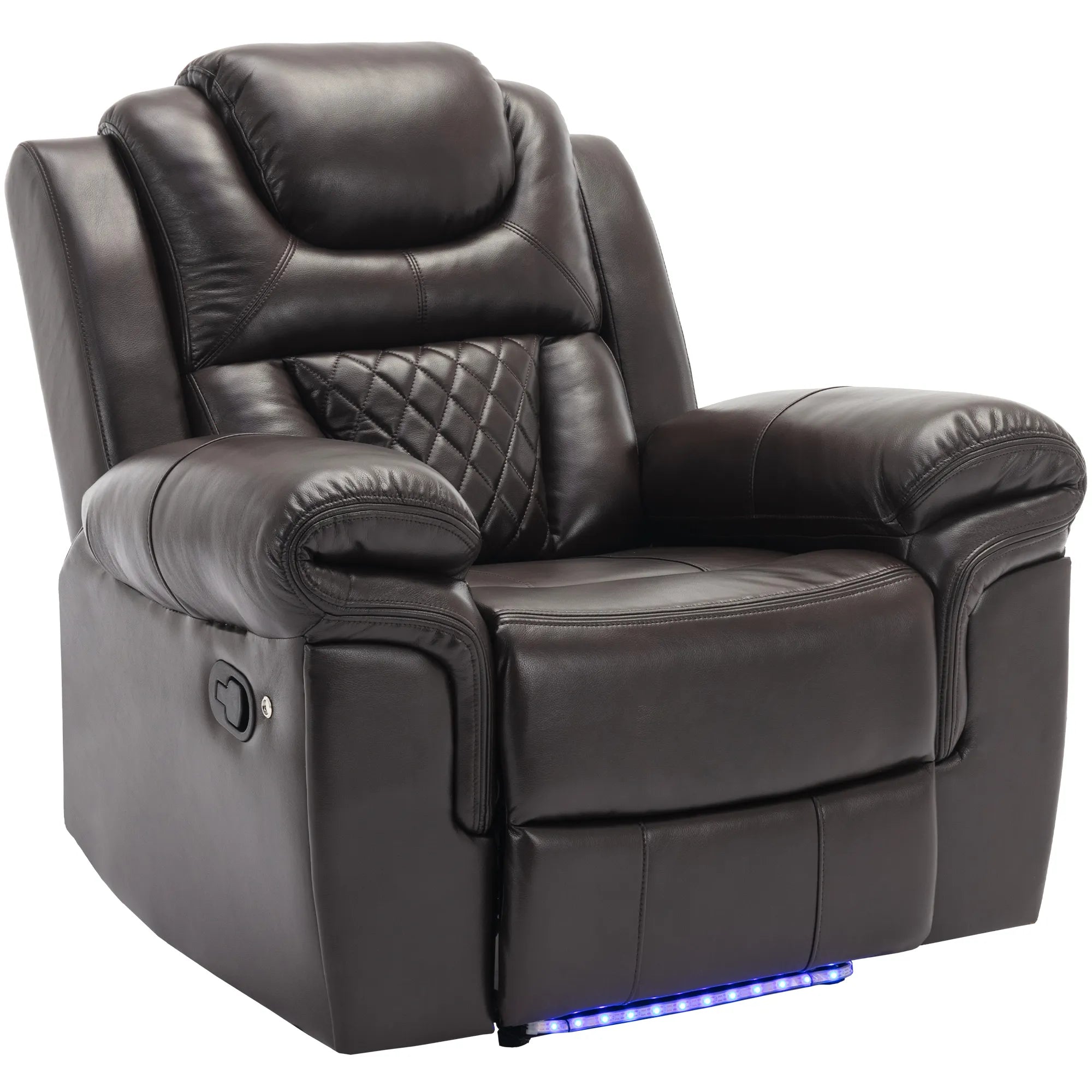 Louie Luxury Recliner Sofa Set, Home Theater Seating with LED Lights