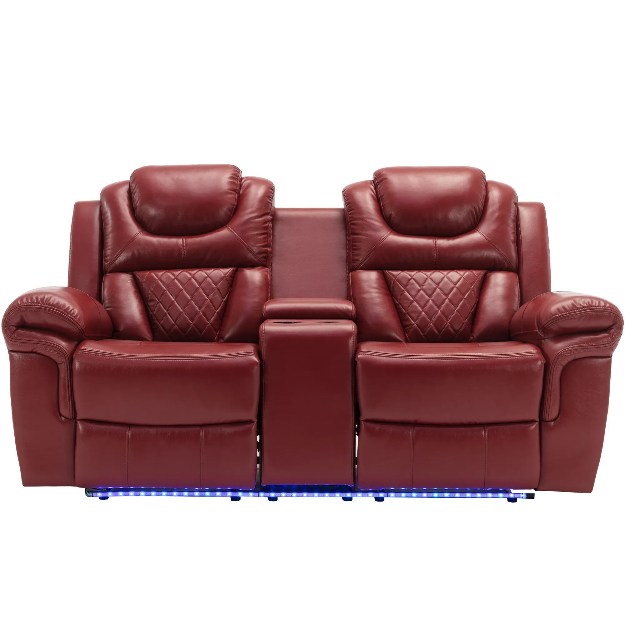 Louie Luxury Recliner Sofa Set, Home Theater Seating with LED Lights