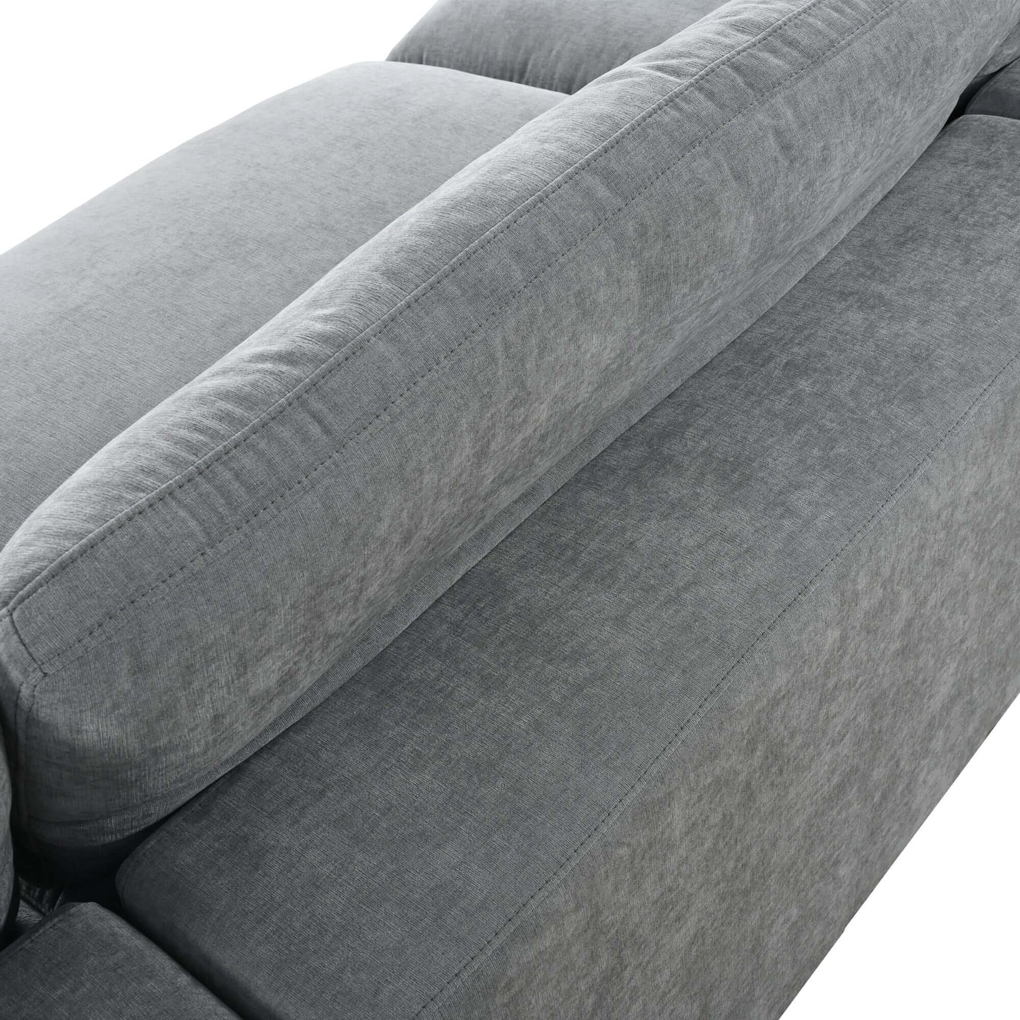 Cloud Couch Sectional, Large Modular Sofa with Ottoman, Gray