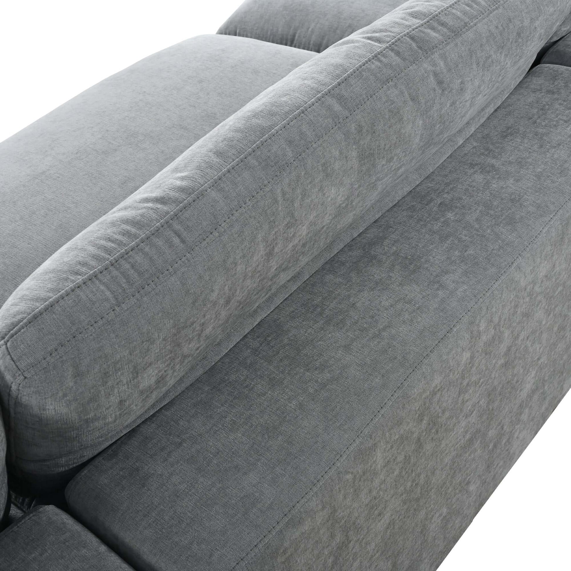 Cloud Couch Sectional, Large Modular Sofa with Ottoman, Gray