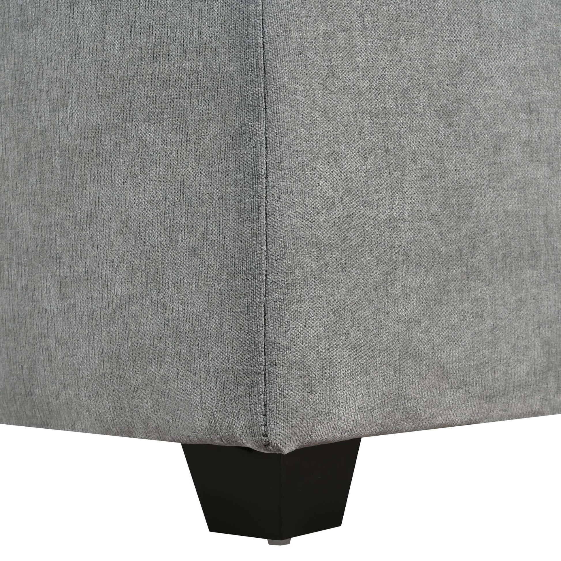 Cloud Couch Sectional, Large Modular Sofa with Ottoman, Gray