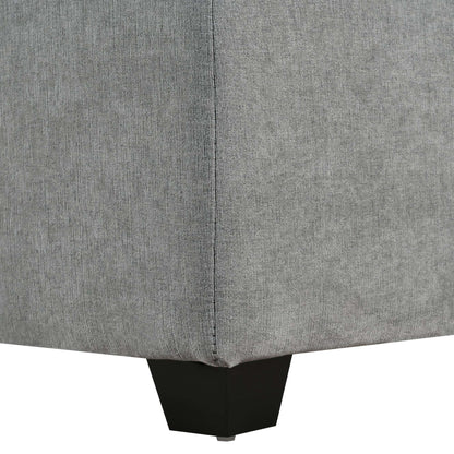 Cloud Couch Sectional, Large Modular Sofa with Ottoman, Gray