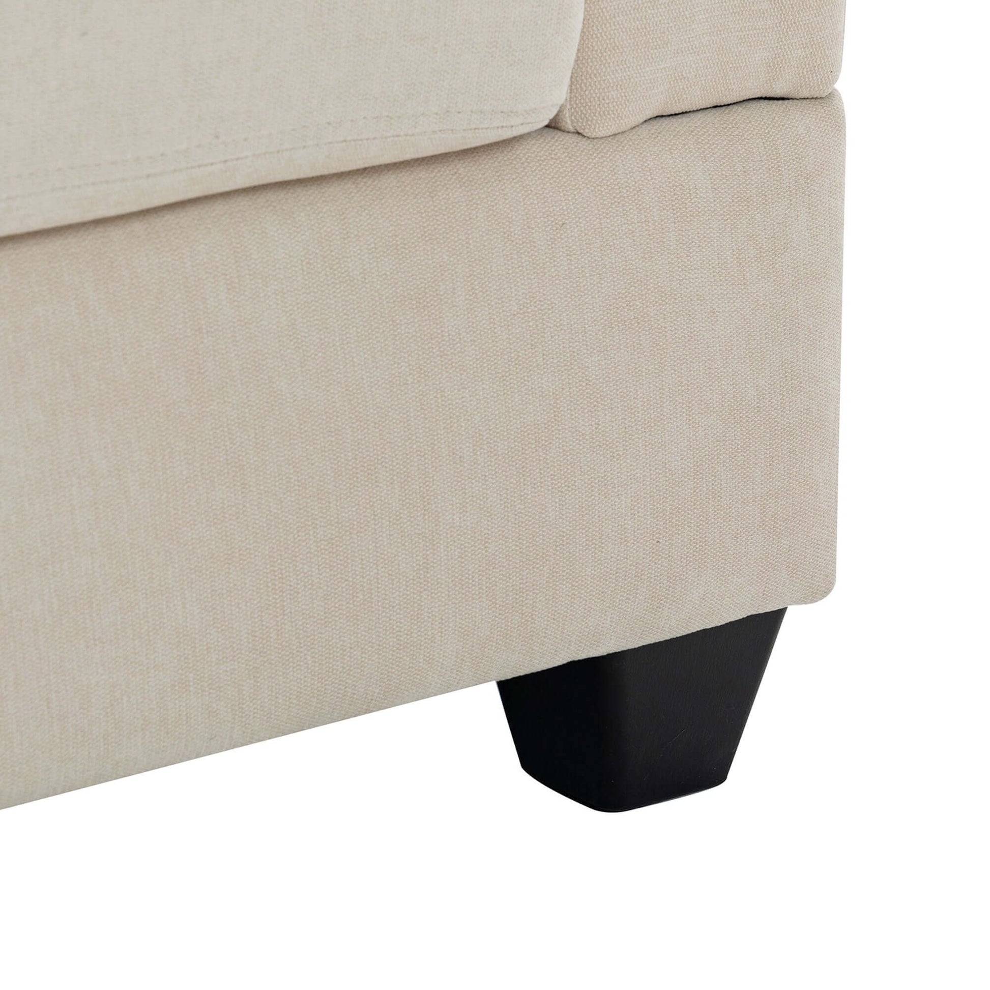 Modular Sofa with Removable Storage Ottoman, 5 Seat Sectional sofa with 2 Hidden Cup Holders
