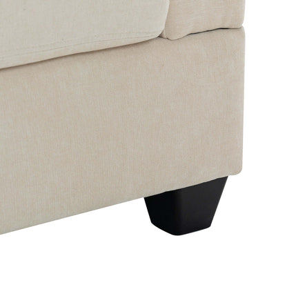 Modular Sofa with Removable Storage Ottoman, 5 Seat Sectional sofa with 2 Hidden Cup Holders