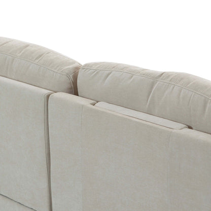 Modular Sofa with Removable Storage Ottoman, 5 Seat Sectional sofa with 2 Hidden Cup Holders