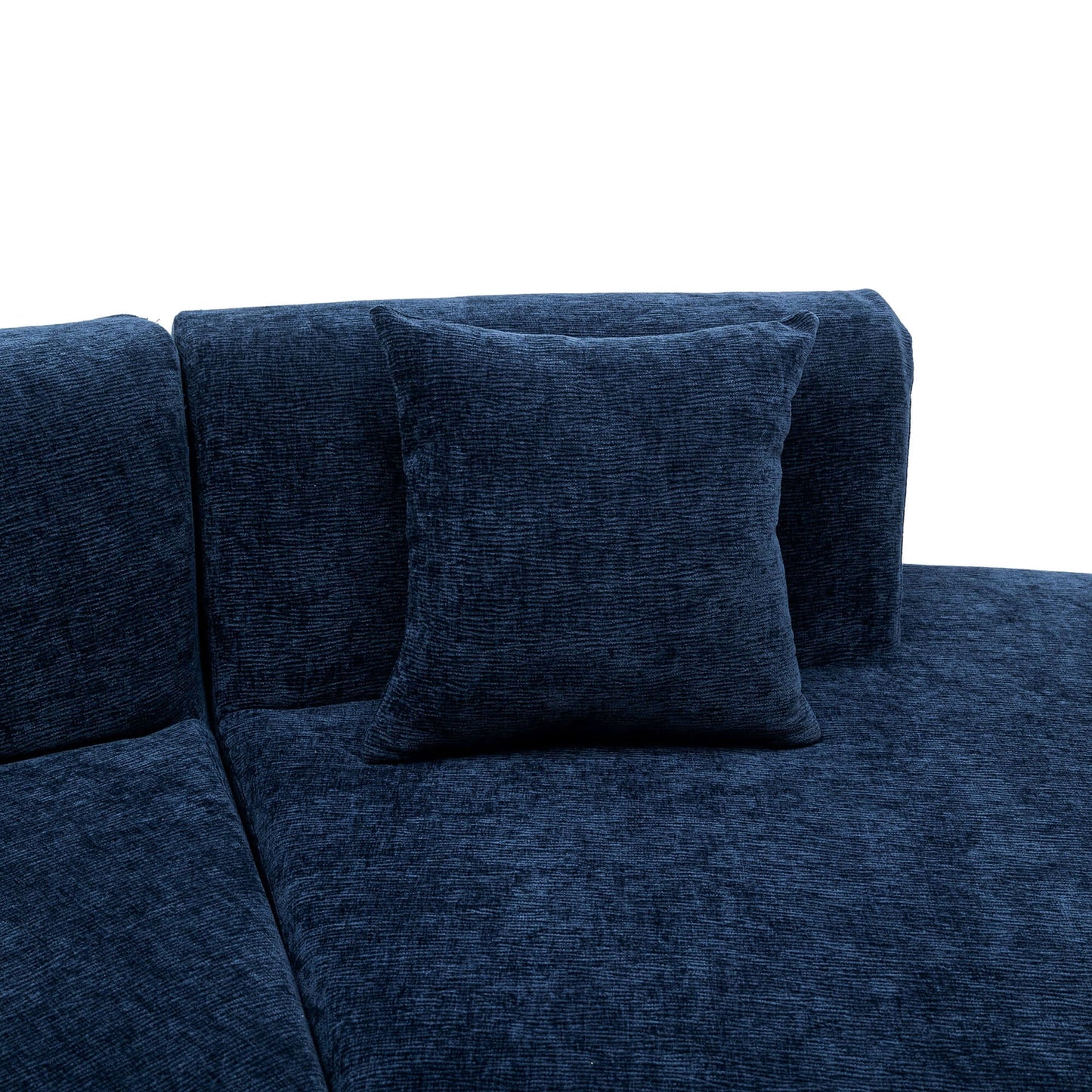 Curved Sofa, Modern Large Sectional Couch - Blue