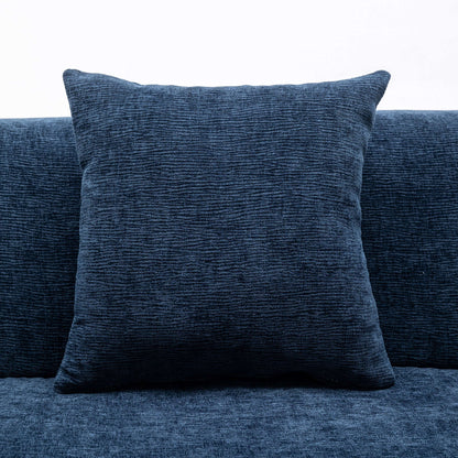 Curved Sofa, Modern Large Sectional Couch - Blue