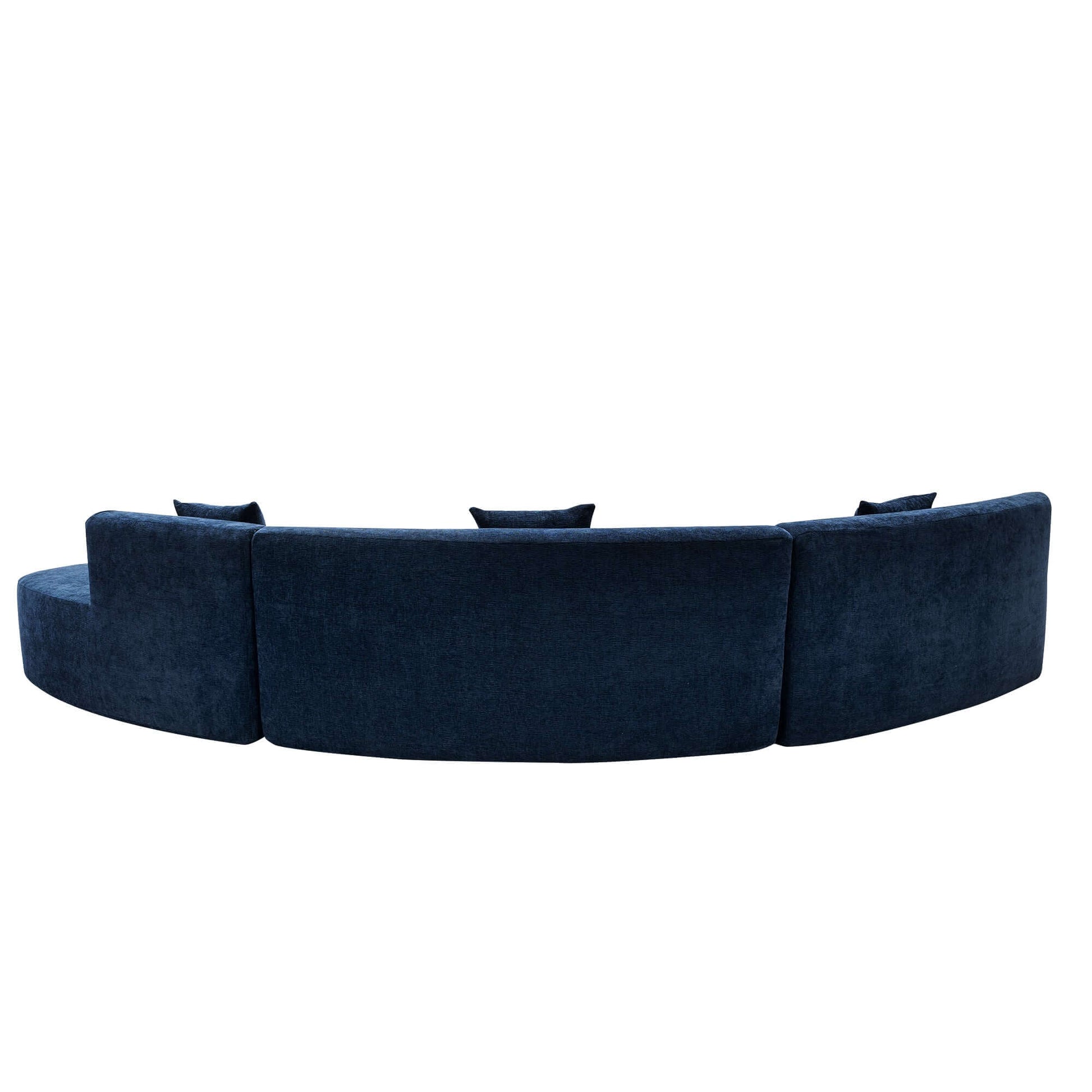 Curved Sofa, Modern Large Sectional Couch - Blue