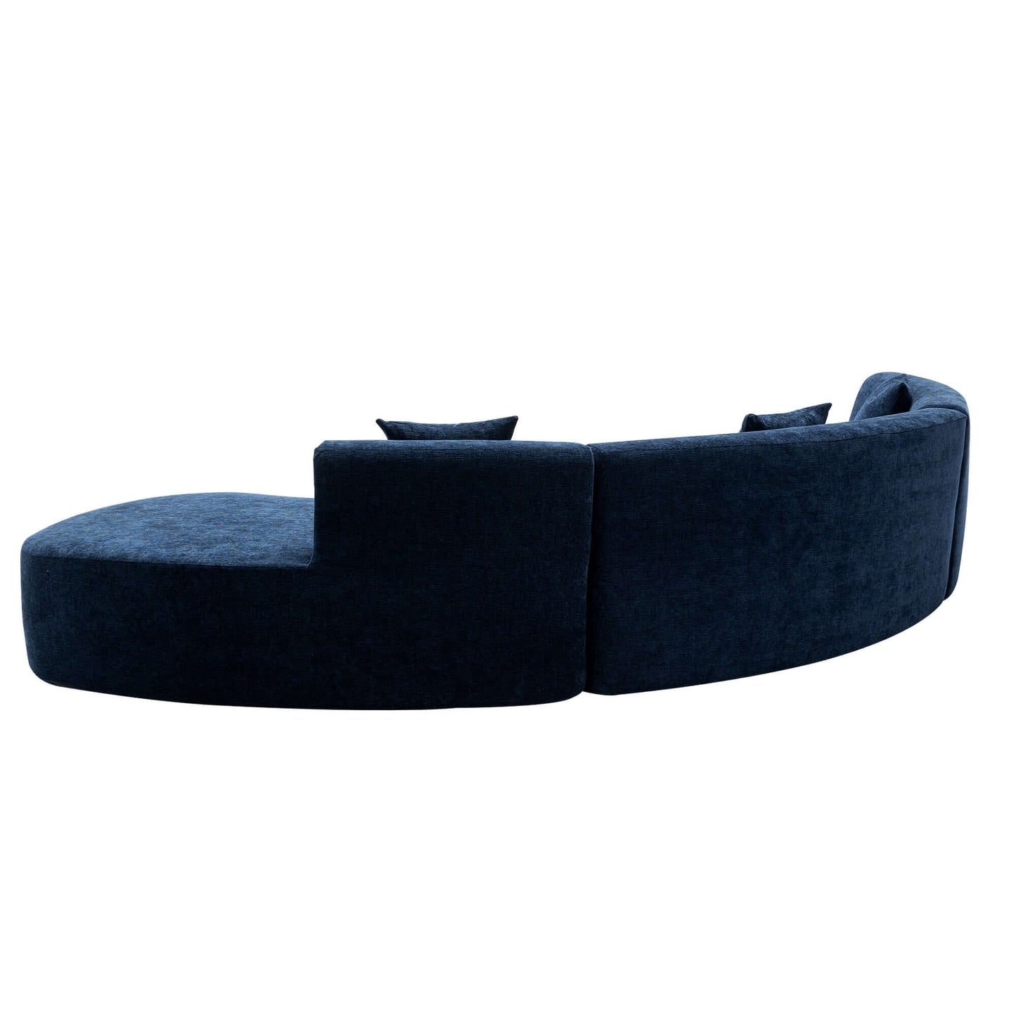 Curved Sofa, Modern Large Sectional Couch - Blue