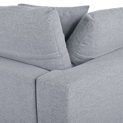 U Shaped Sectional, Large Modular Couch with Ottomans, Grey