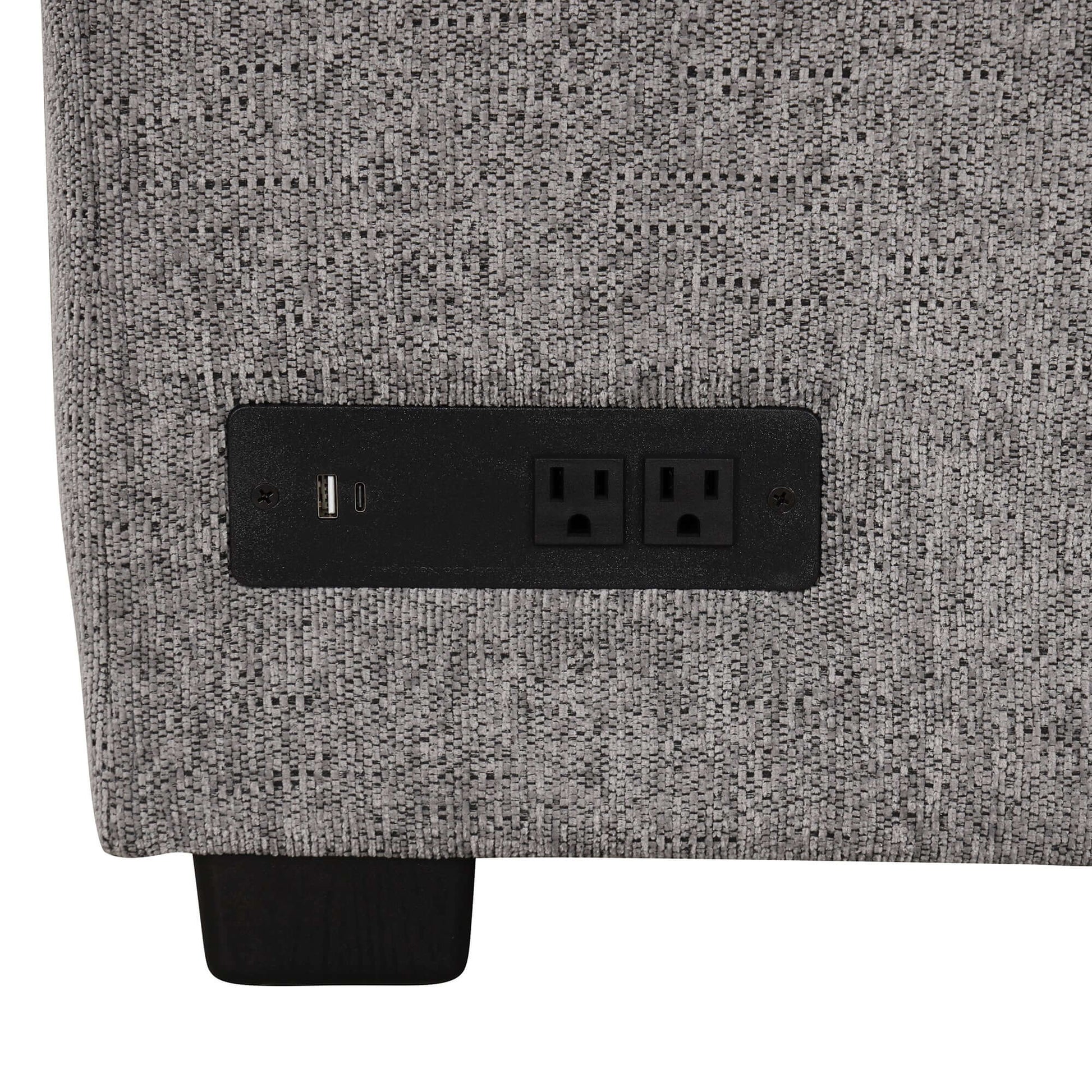 Louie Sectional Sleeper Sofa, Couch with Chaise and Storage - Gray